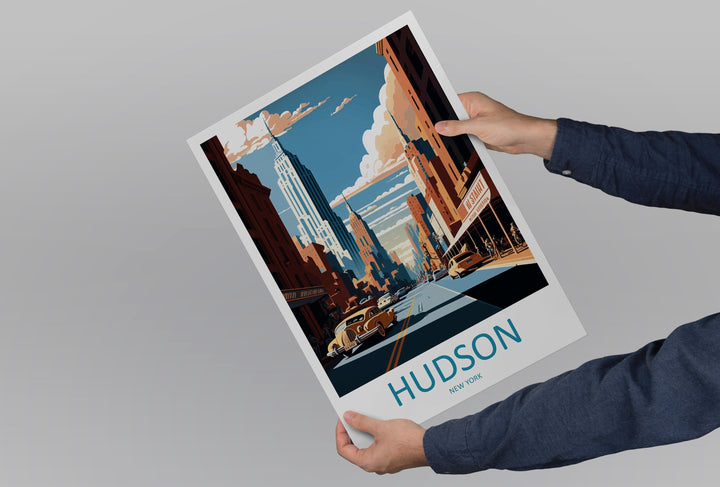 Hudson Travel Print Wall Art Hudson Wall Hanging Home Décor Hudson Gift Art Lovers New York State Art Gift Lover Print