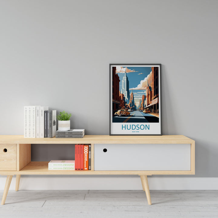 Hudson Travel Print Wall Art Hudson Wall Hanging Home Décor Hudson Gift Art Lovers New York State Art Gift Lover Print