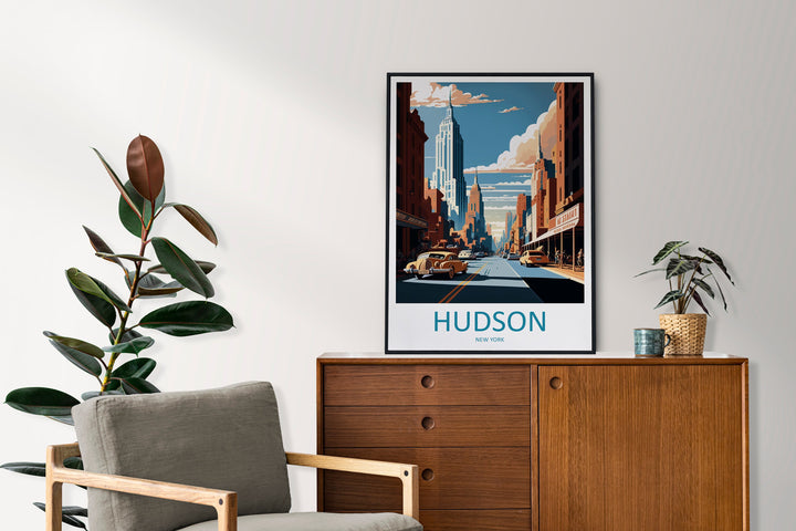 Hudson Travel Print Wall Art Hudson Wall Hanging Home Décor Hudson Gift Art Lovers New York State Art Gift Lover Print