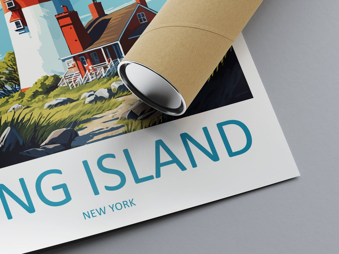 Long Island Travel Print Wall Art Long Island Wall Hanging Home Décor Long Island Gift Art Lovers New York State Art Gift Lover Poster