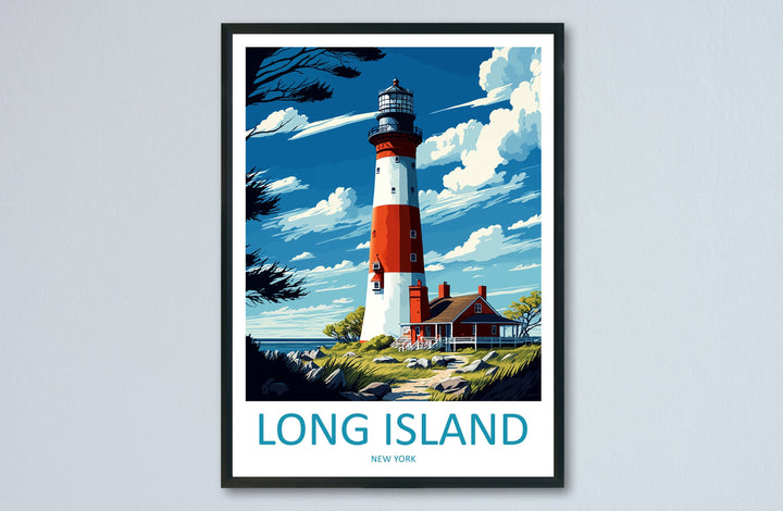 Long Island Travel Print Wall Art Long Island Wall Hanging Home Décor Long Island Gift Art Lovers New York State Art Gift Lover Poster