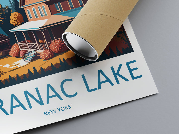 Saranac Lake Travel Print Wall Art Saranac Lake Wall Hanging Home Décor Saranac Lake Gift Art Lovers New York State Art Gift Lover Poster