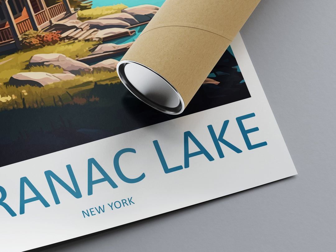 Saranac Lake Travel Print Wall Art Saranac Lake Wall Hanging Home Décor Saranac Lake Gift Art Lovers New York State Art Gift Lover Poster