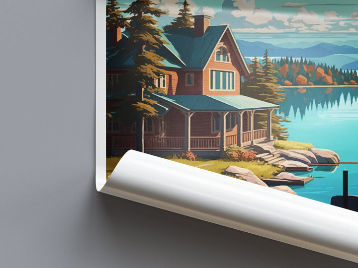 Saranac Lake Travel Print Wall Art Saranac Lake Wall Hanging Home Décor Saranac Lake Gift Art Lovers New York State Art Gift Lover Poster