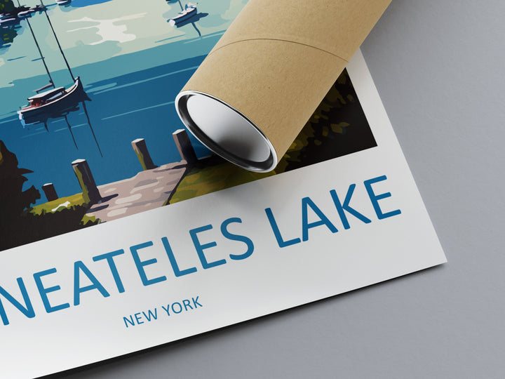 Skaneateles Lake Travel Print Wall Art Skaneateles Lake Wall Hanging Home Décor Skaneateles Lake Gift Art Lovers New York State Art Gift
