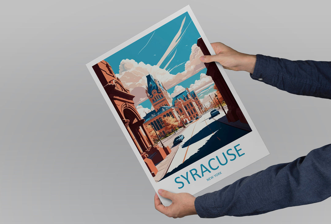 Syracuse Travel Print Wall Art Syracuse Wall Hanging Home Décor Syracuse Gift Art Lovers New York State Art Gift Lover Poster