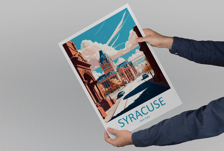 Syracuse Travel Print Wall Art Syracuse Wall Hanging Home Décor Syracuse Gift Art Lovers New York State Art Gift Lover Poster