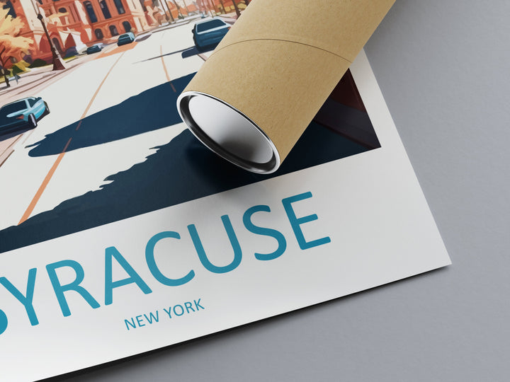 Syracuse Travel Print Wall Art Syracuse Wall Hanging Home Décor Syracuse Gift Art Lovers New York State Art Gift Lover Poster