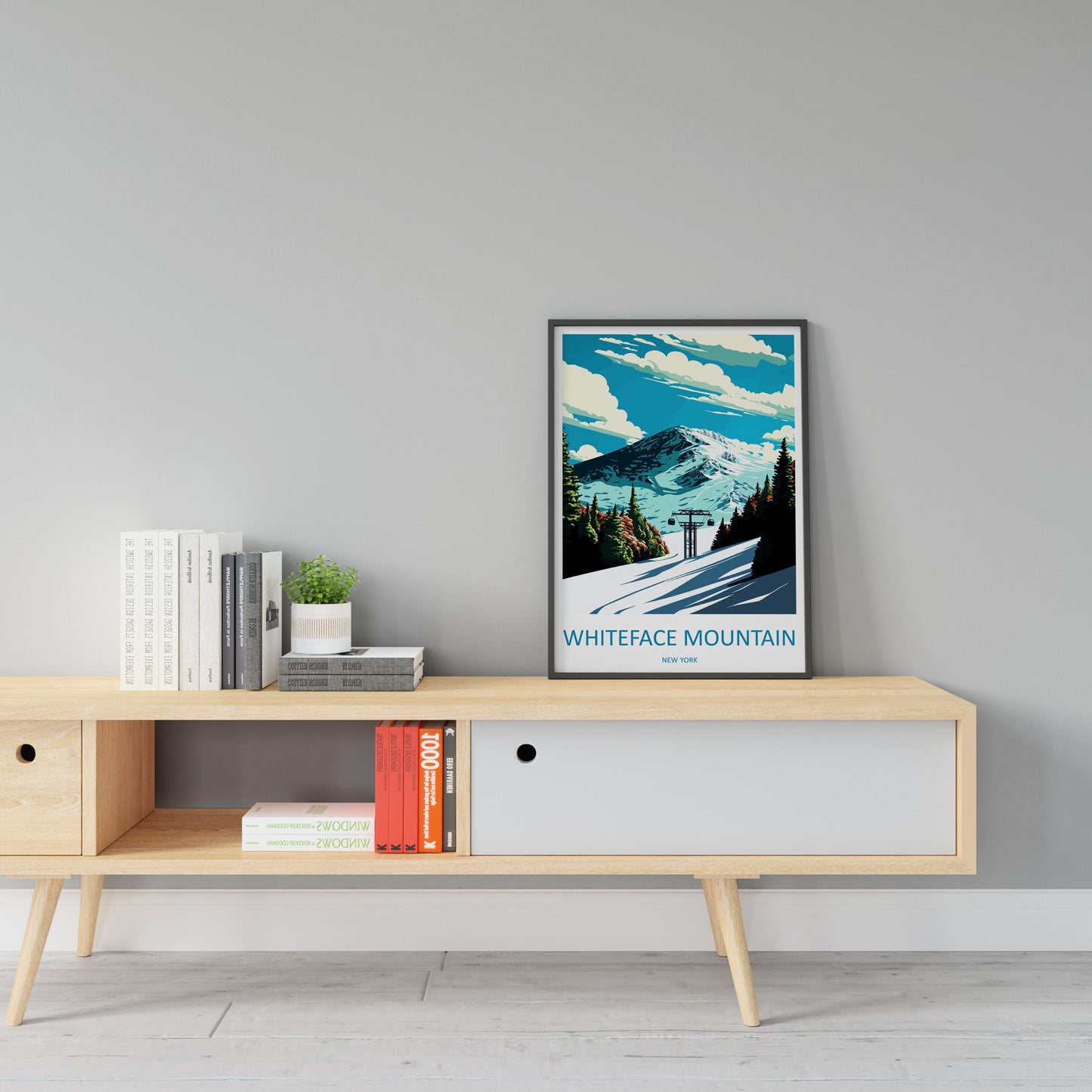 Whiteface Mountain Travel Print Wall Art Whiteface Wall Hanging Home Décor Whiteface Gift Art Lovers New York State Art Gift Poster