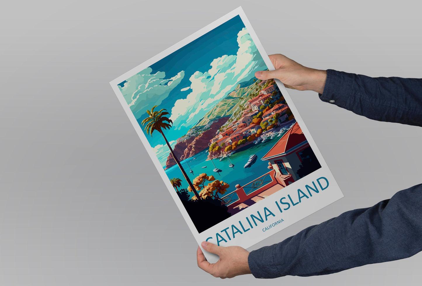Catalina Island Travel Print Wall Art Catalina Island Wall Hanging Home Décor Catalina Island Gift Art Lovers California Art Lover Gift