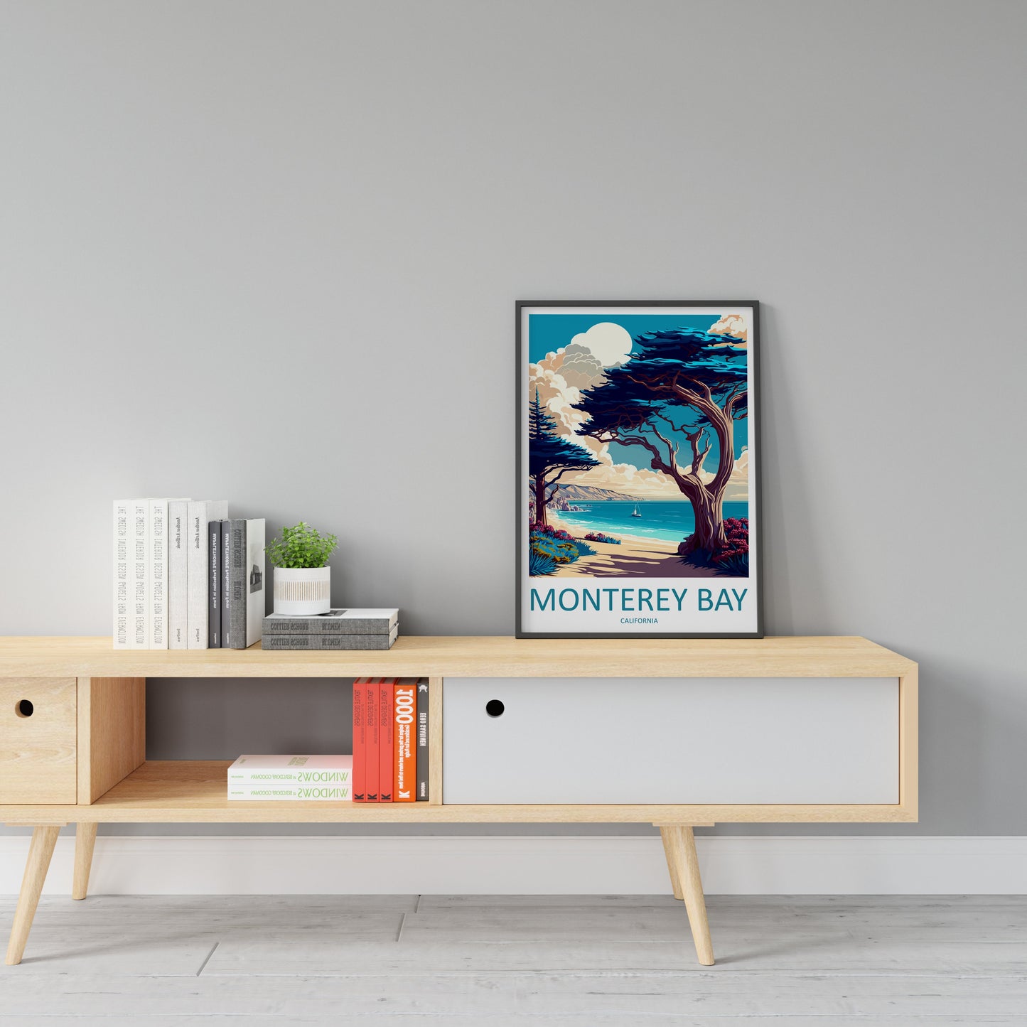 Monterey Bay Travel Print Wall Art Monterey Bay Wall Hanging Home Décor Monterey Bay Gift Art Lovers California Art Lover Gift Monterey Bay