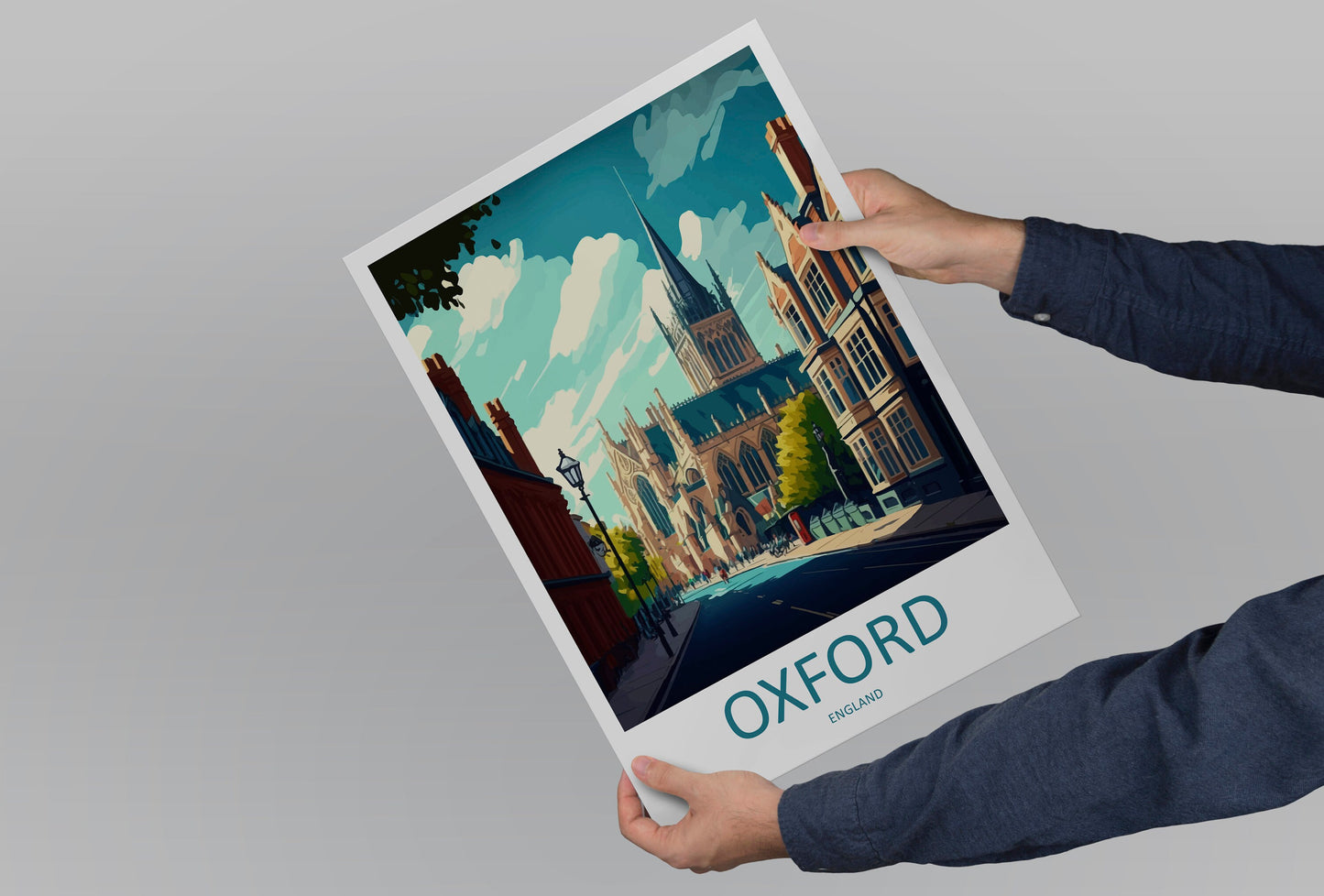 Oxford Travel Print Wall Art Oxford Wall Hanging Home Décor Oxford Gift Art Lovers England Art Lover Gift Poster Oxford Art Oxford Poster