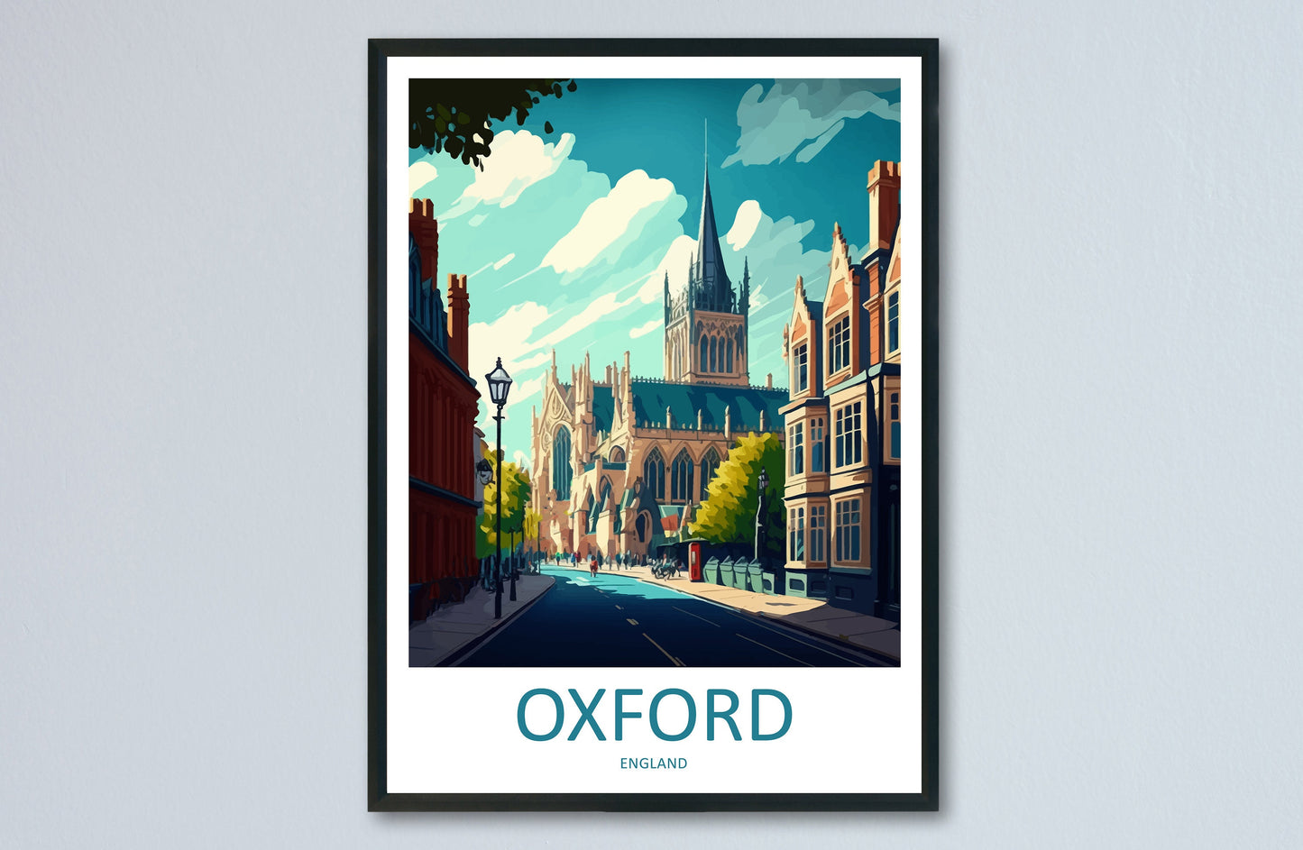 Oxford Travel Print Wall Art Oxford Wall Hanging Home Décor Oxford Gift Art Lovers England Art Lover Gift Poster Oxford Art Oxford Poster