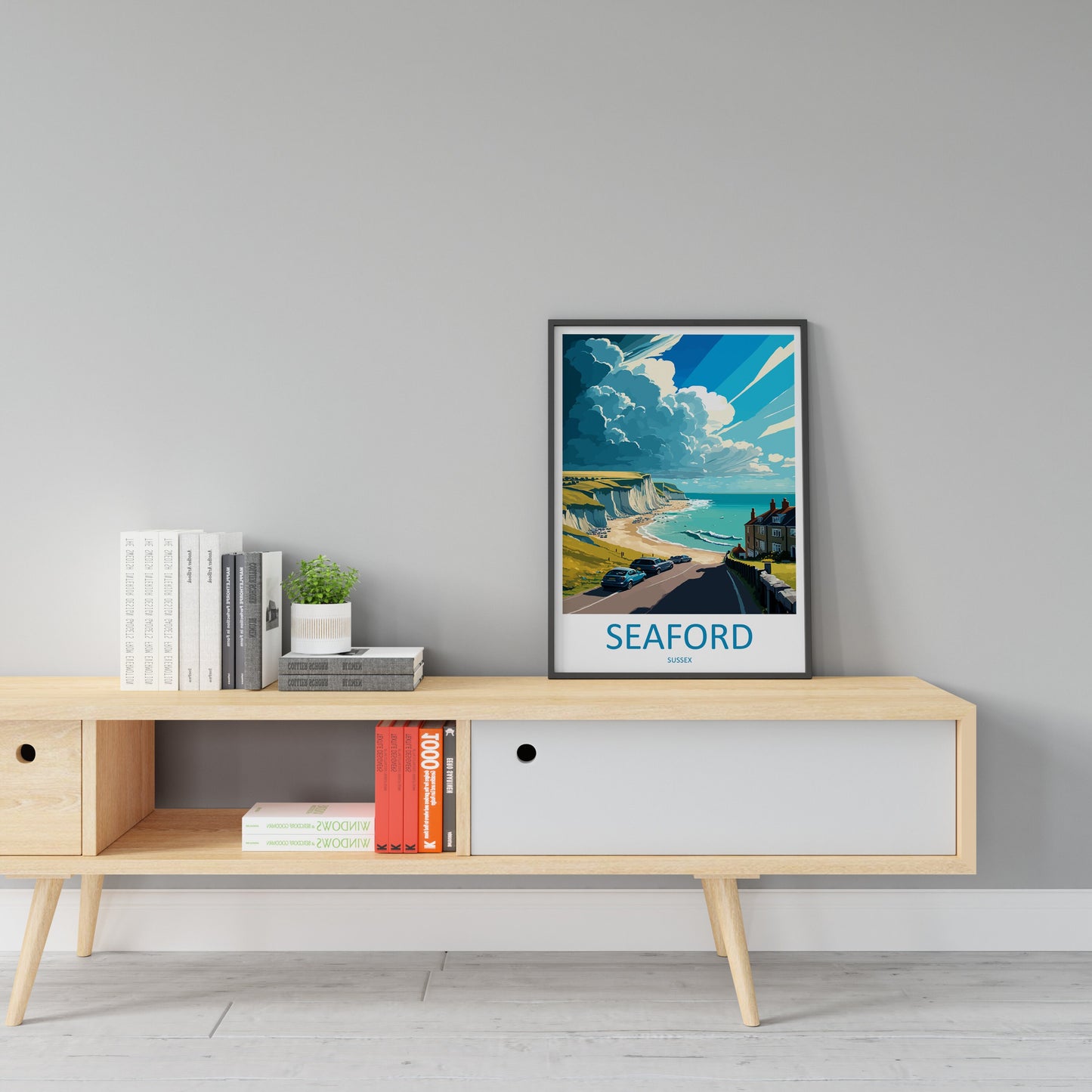 Seaford Travel Print Wall Art Seaford Wall Hanging Home Décor Seaford Gift Art Lovers England Art Lover Gift Print Sussex Travel Print