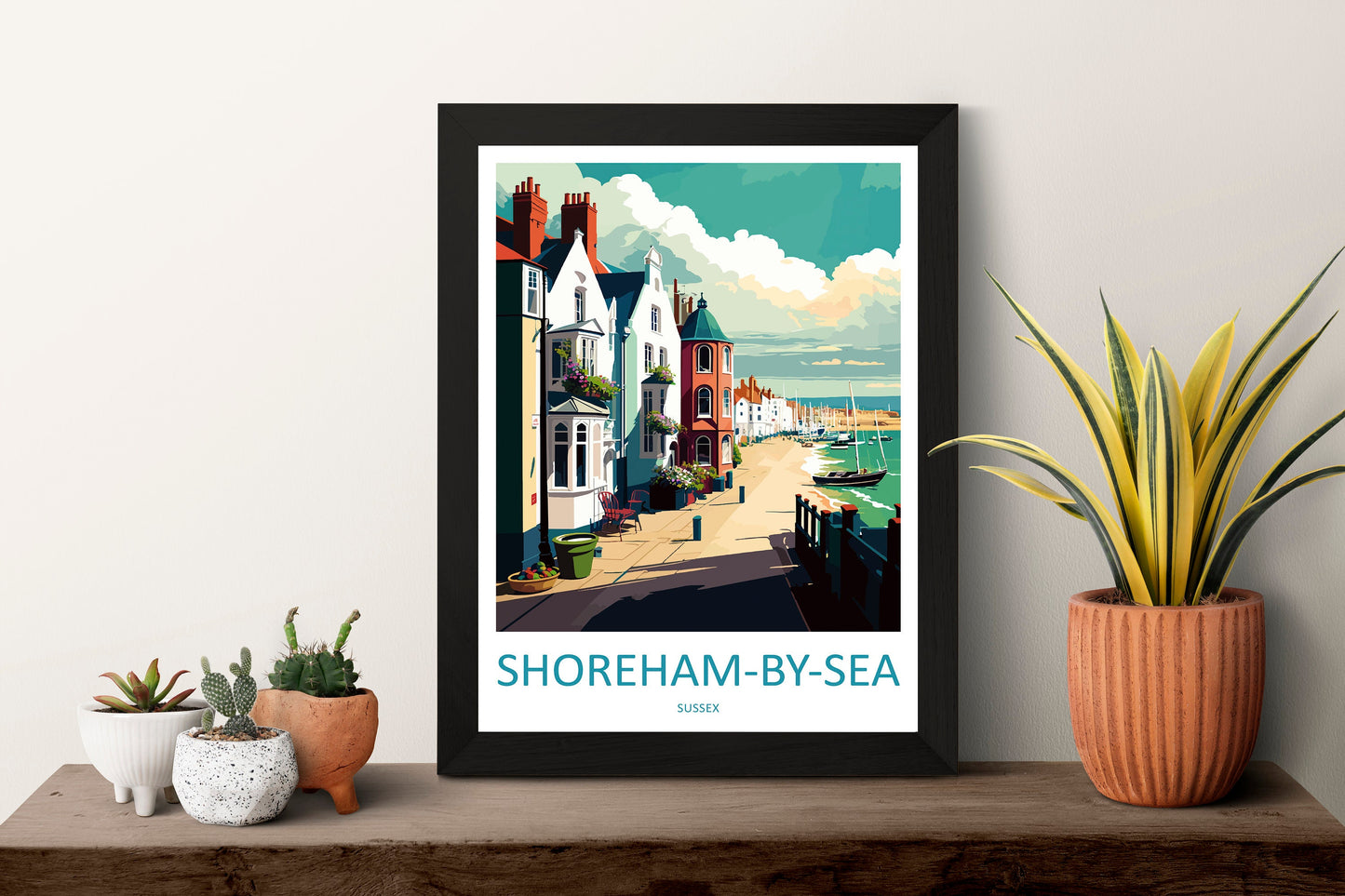 Shoreham-On-Sea Travel Print Wall Art Shoreham-On-Sea Wall Hanging Home Décor Shoreham-On-Sea Gift Art Lovers England Art Lover Gift Print