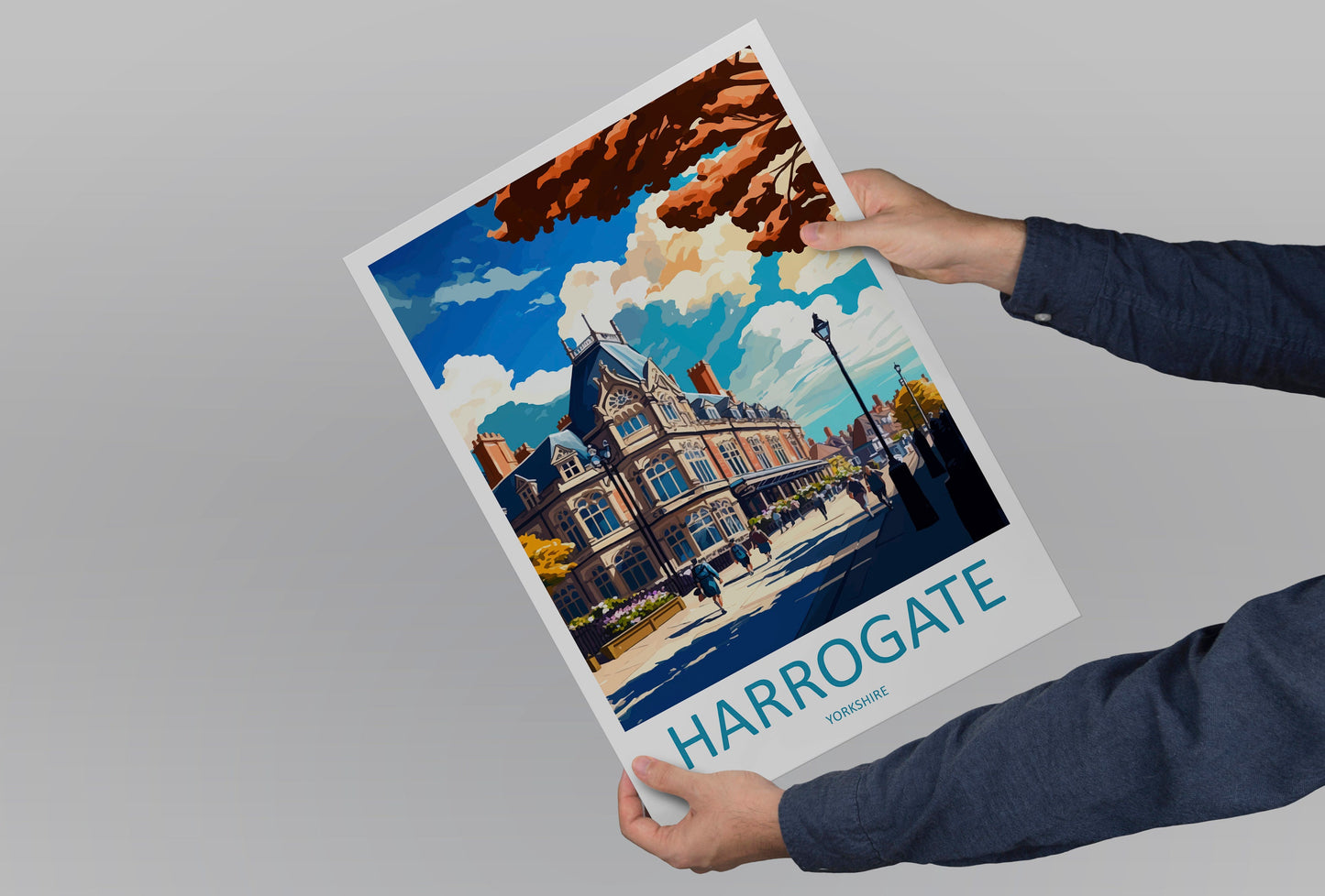 Harrogate Travel Print Wall Art Harrogate Wall Hanging Home Décor Harrogate Gift Art Lovers England Art Lover Gift Print
