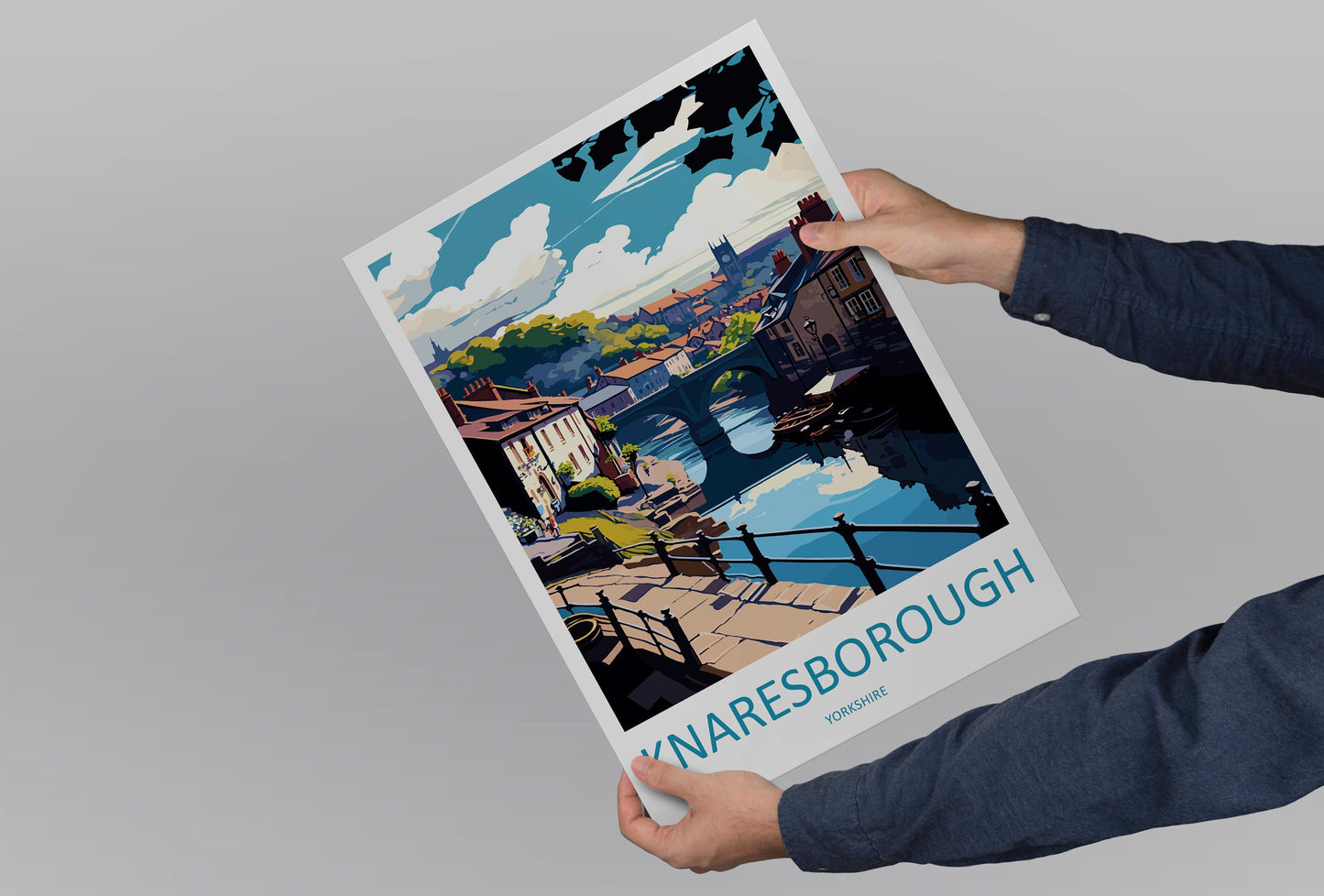 Knaresborough Travel Print Wall Art Knaresborough Wall Hanging Home Décor Knaresborough Gift Art Lovers England Art Lover Gift Print