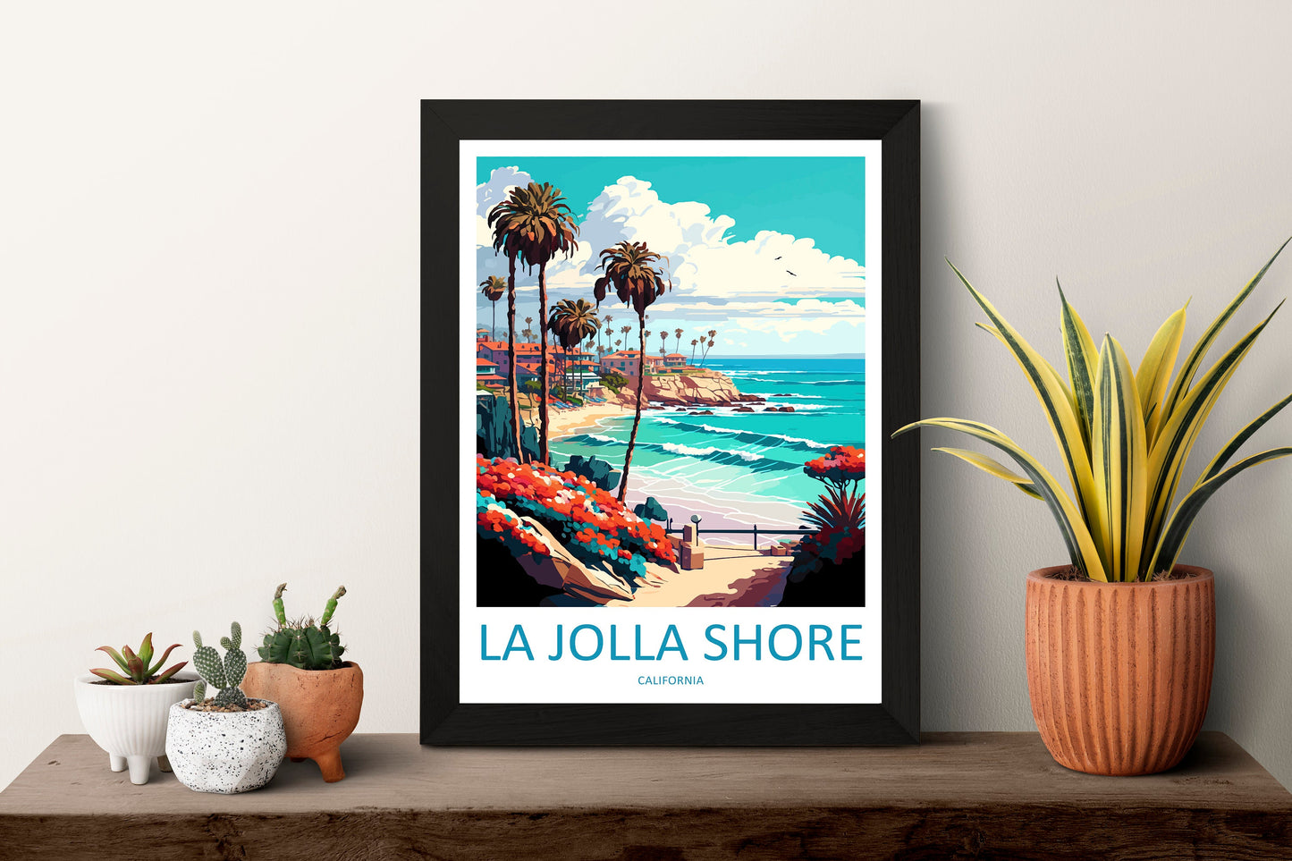 La Jolla Shore Travel Print Wall Art La Jolla Shore Wall Hanging Home Décor La Jolla Shore Gift Art Lovers California Art Lover Gift