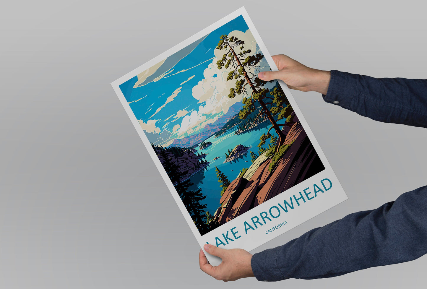 Lake Arrowhead Travel Print Wall Art Lake Arrowhead Wall Hanging Home Décor Lake Arrowhead Gift Art Lovers California Art Lover Gift