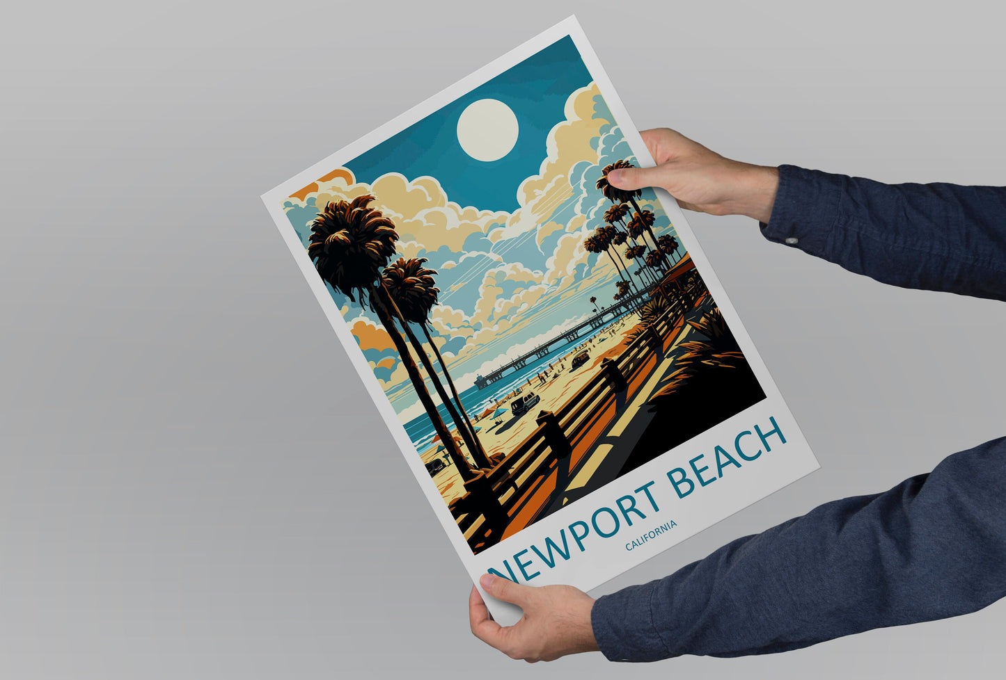 Newport Beach Travel Print Wall Art Newport Beach Wall Hanging Home Décor Newport Beach Gift Art Lovers California Art Lover Gift
