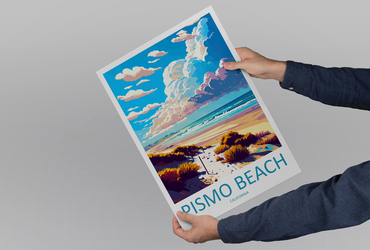 Pismo Beach Travel Print Wall Art Pismo Beach Wall Hanging Home Décor Pismo Beach Gift Art Lovers California Art Lover Gift