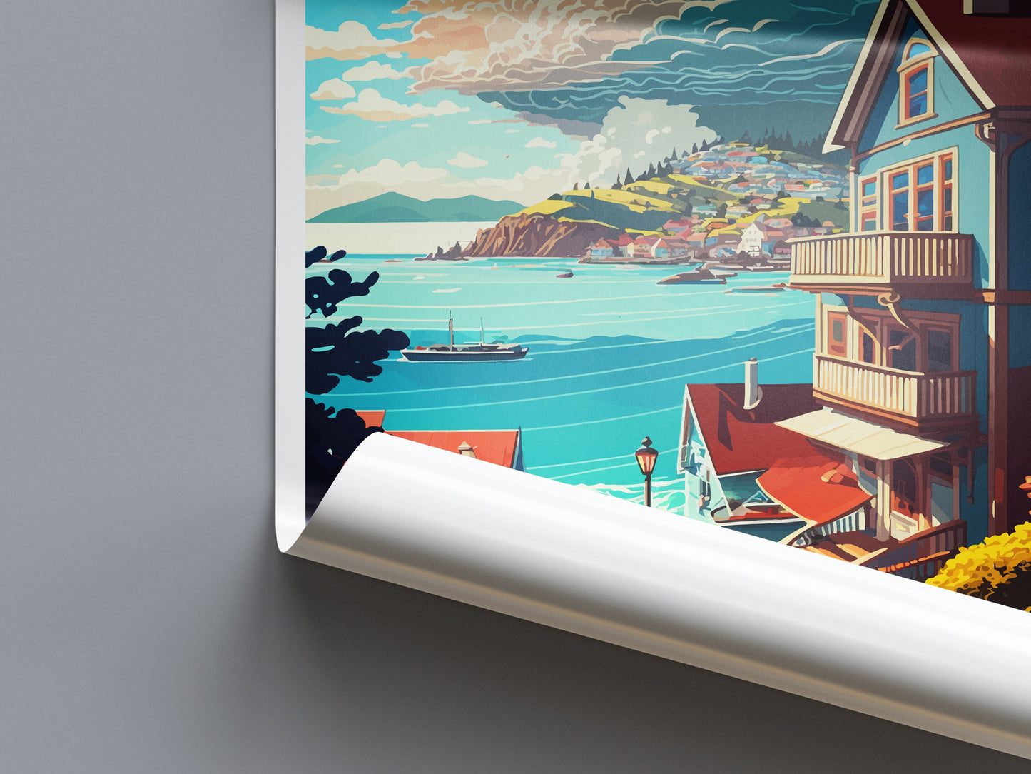 Sausalito Travel Print Wall Art Sausalito Wall Hanging Home Décor Sausalito Gift Art Lovers California Art Lover Gift Sausalito Art Print