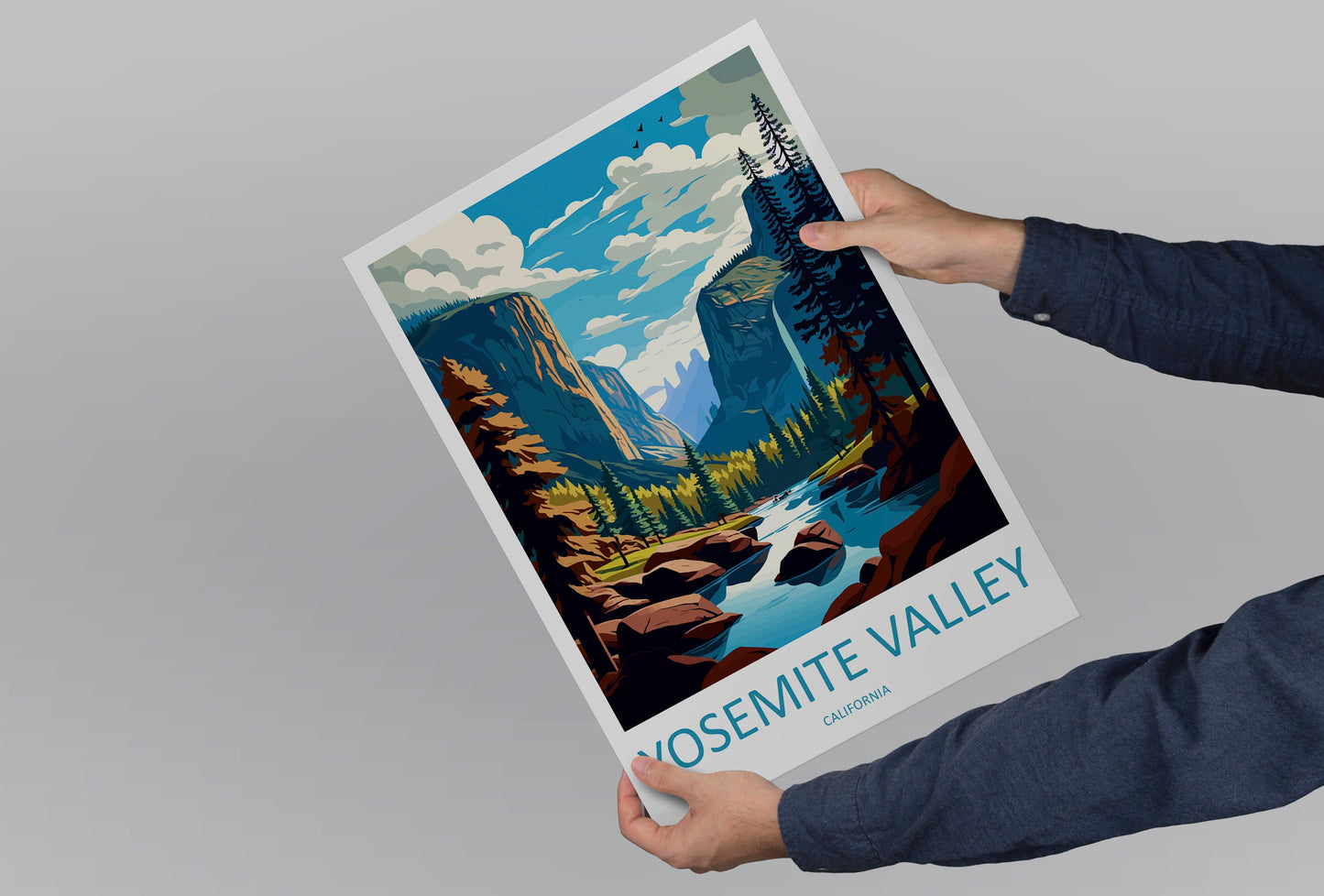 Yosemite Valley National Park Travel Print Wall Art Yosemite Valley Wall Hanging Home Décor Yosemite Valley Gift Art Lovers California Art