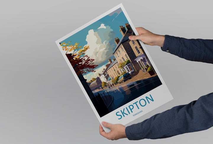 Skipton Travel Print Wall Art Skipton Wall Hanging Home Décor Skipton Gift Art Lovers England Art Lover Gift Print Artwork Yorkshire Art