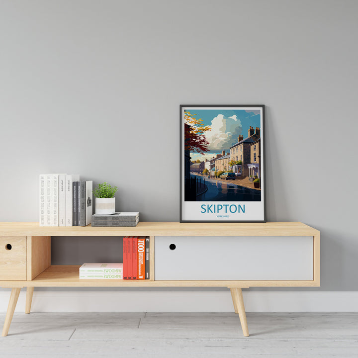 Skipton Travel Print Wall Art Skipton Wall Hanging Home Décor Skipton Gift Art Lovers England Art Lover Gift Print Artwork Yorkshire Art