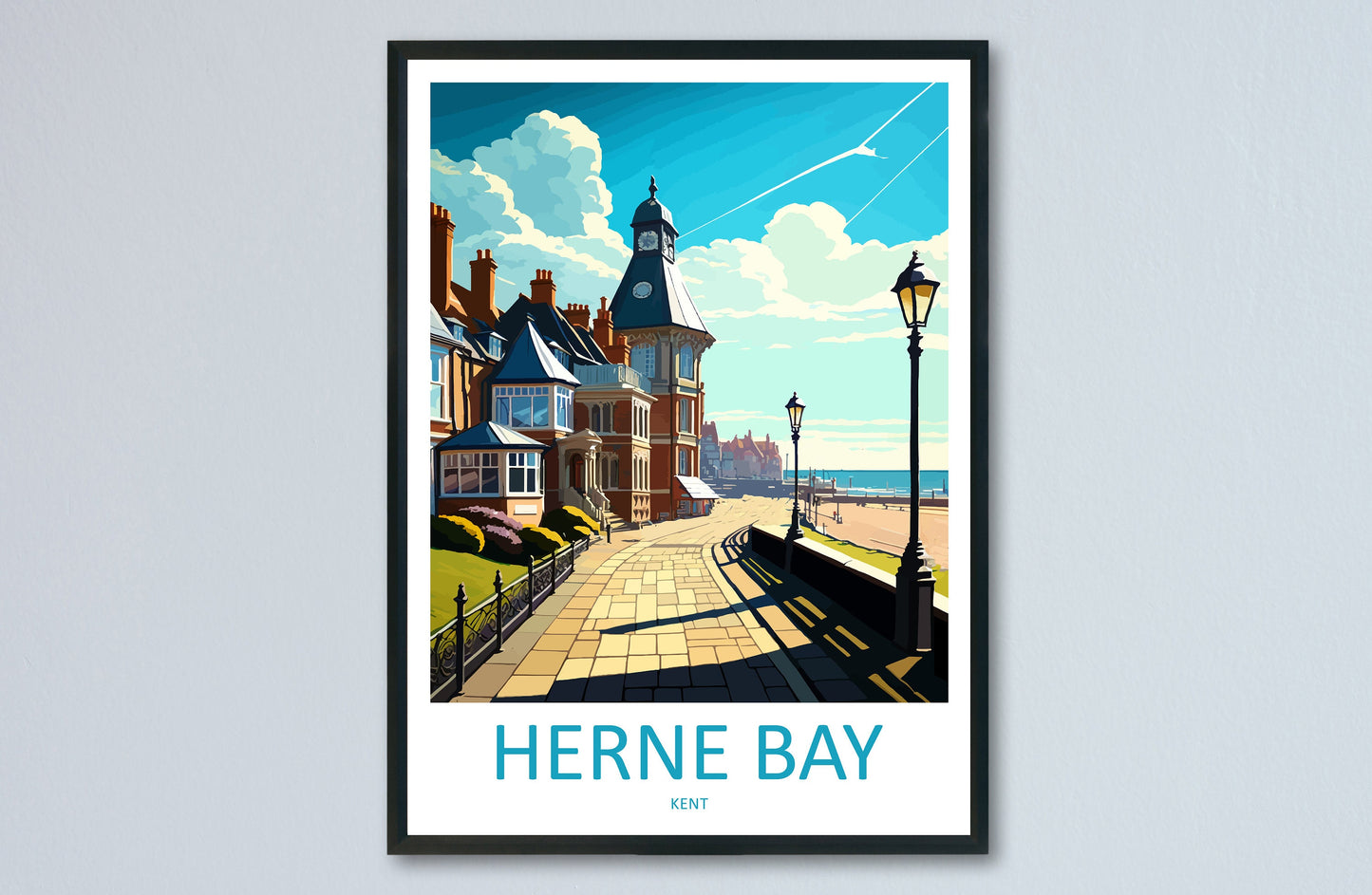 herne Bay Travel Print Wall Art herne Bay Wall Hanging Home Décor herne Bay Gift Art Lovers England Art Lover Gift Print Artwork Kent Art