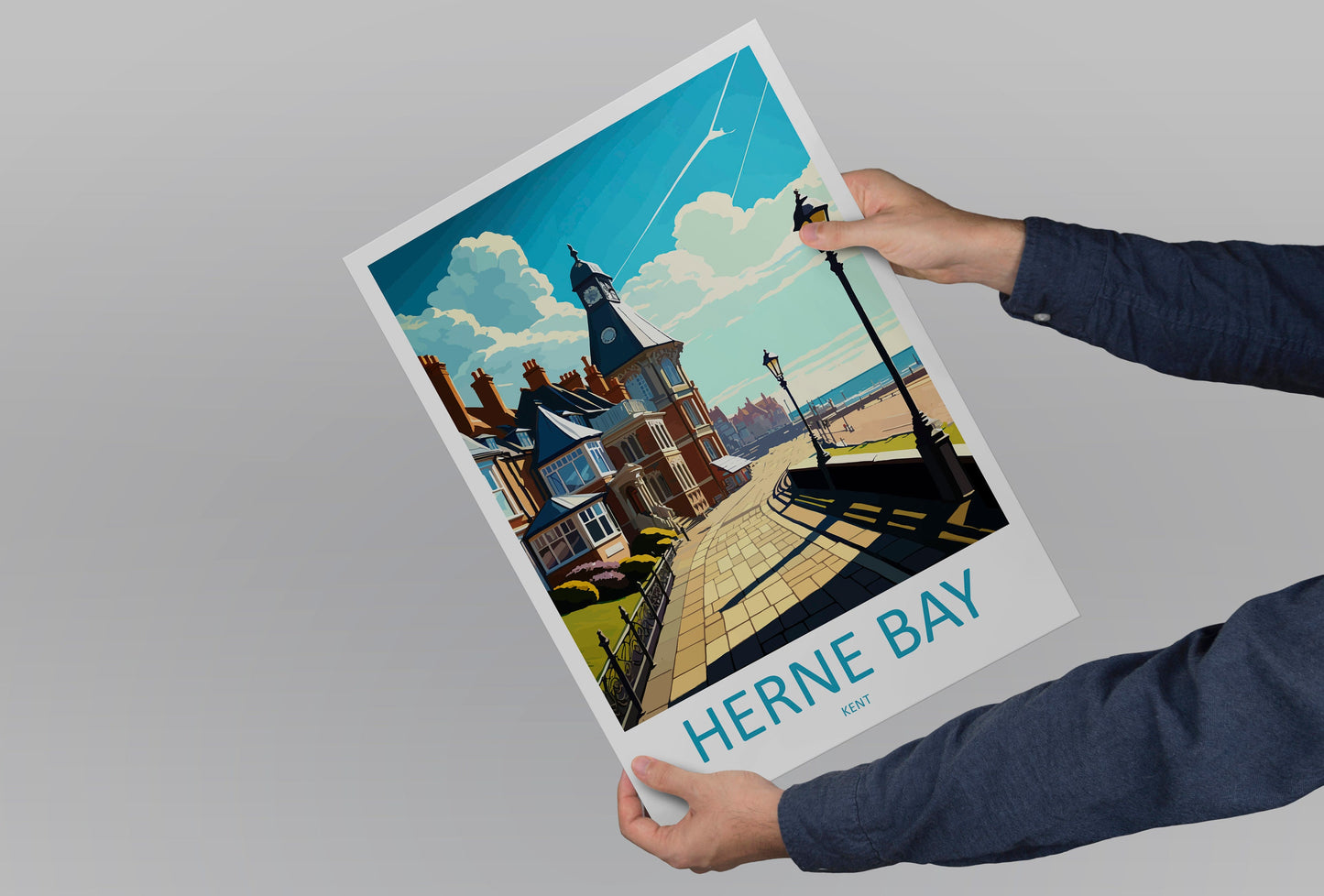 herne Bay Travel Print Wall Art herne Bay Wall Hanging Home Décor herne Bay Gift Art Lovers England Art Lover Gift Print Artwork Kent Art