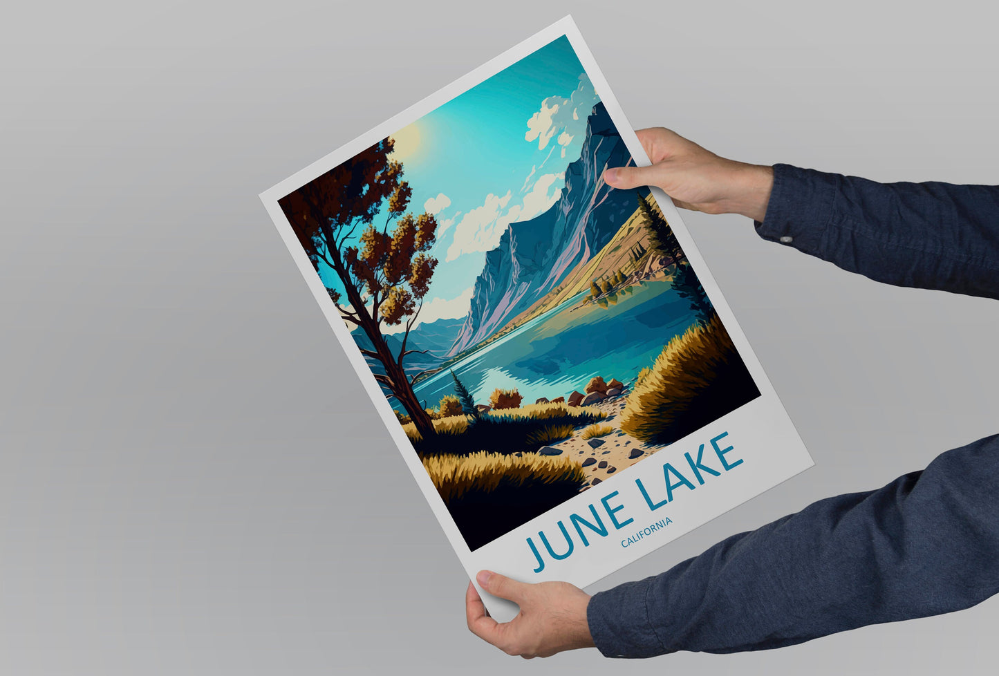 June Lake Travel Print Wall Art June Lake Wall Hanging Home Décor June Lake Gift Art Lovers California Art Lover Gift June Lake Wall Art