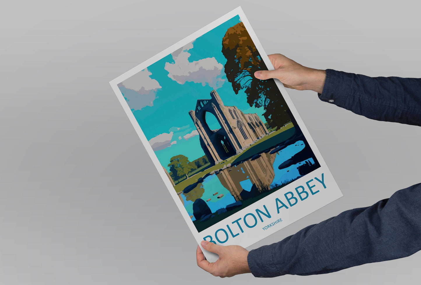 Bolton Abbey Travel Print Wall Art Bolton Abbey Wall Hanging Home Décor Bolton Abbey Gift Art Lovers England Art Lover Gift Print Artwork
