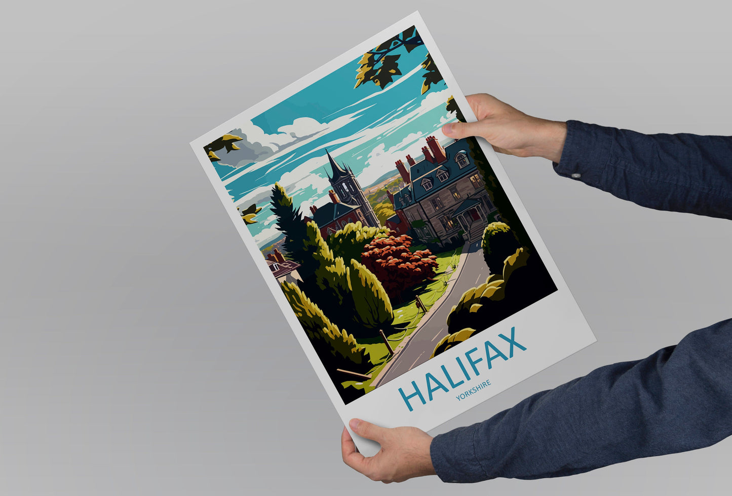 Halifax Travel Print Wall Art Halifax Wall Hanging Home Décor Halifax Gift Art Lovers England Art Lover Gift Print Artwork Yorkshire Artwork