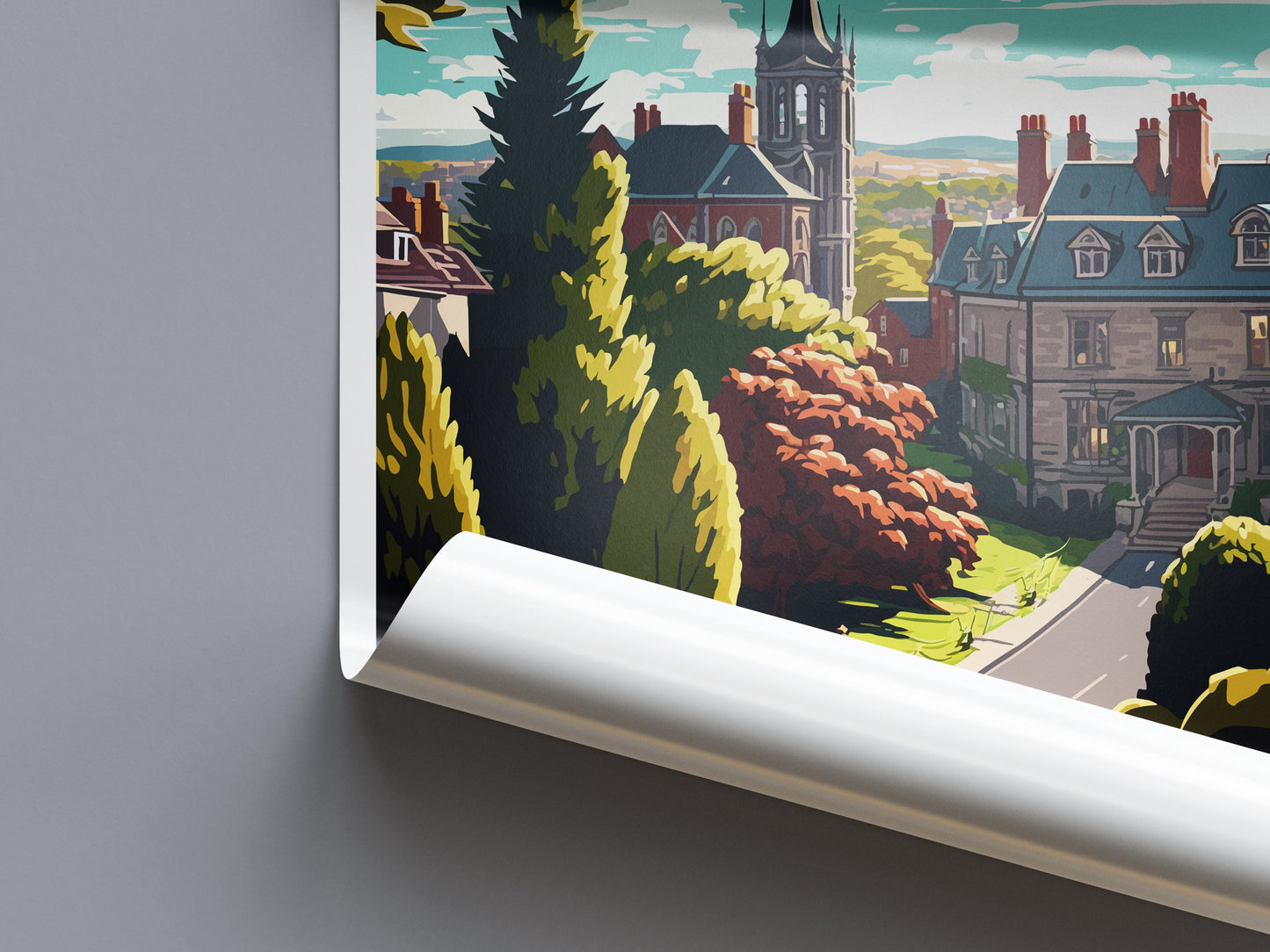 Halifax Travel Print Wall Art Halifax Wall Hanging Home Décor Halifax Gift Art Lovers England Art Lover Gift Print Artwork Yorkshire Artwork