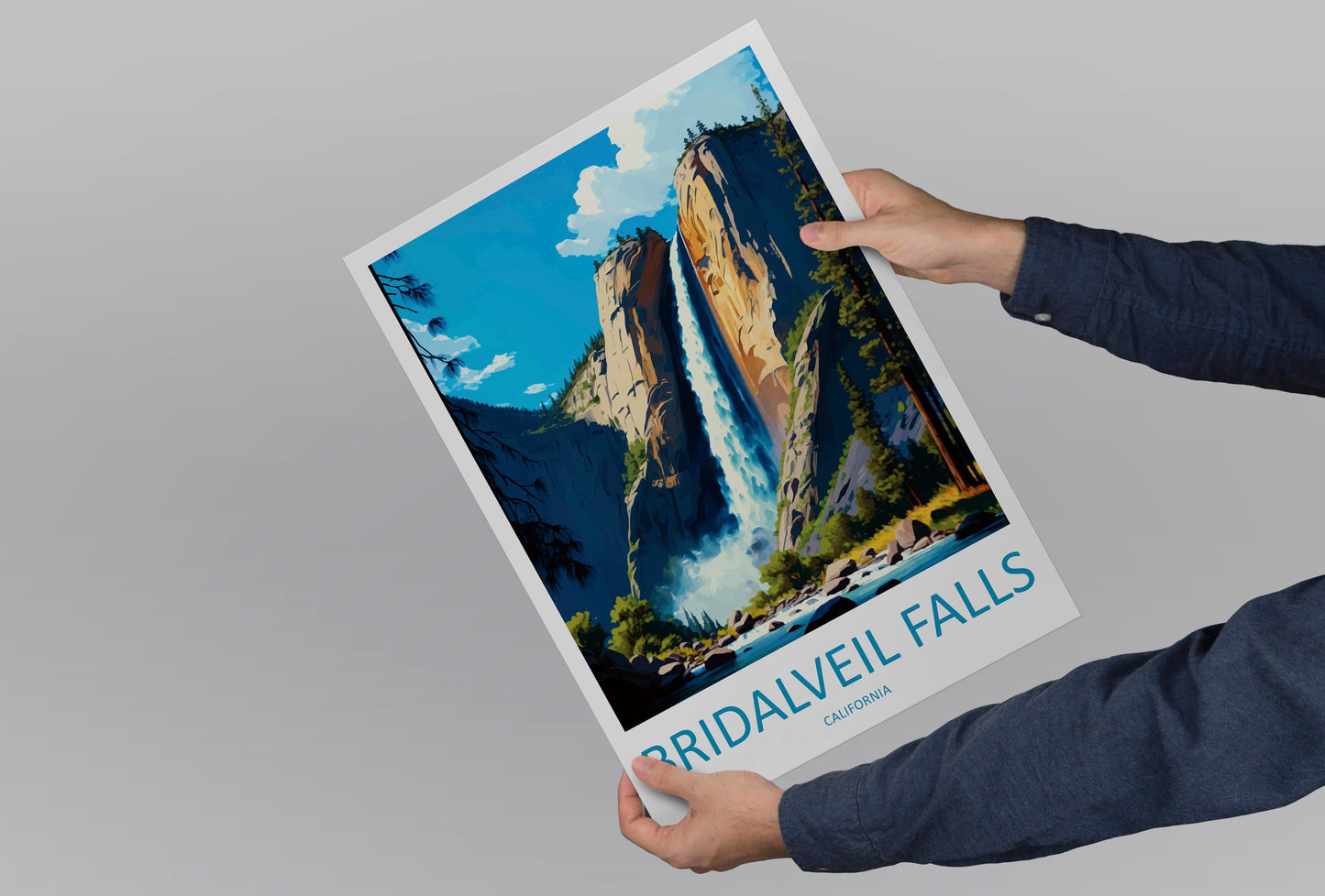Bridalveil Falls Travel Print Wall Art Bridalveil Falls Wall Hanging Home Décor Bridalveil Falls Gift Art Lovers California Art Lover Gift