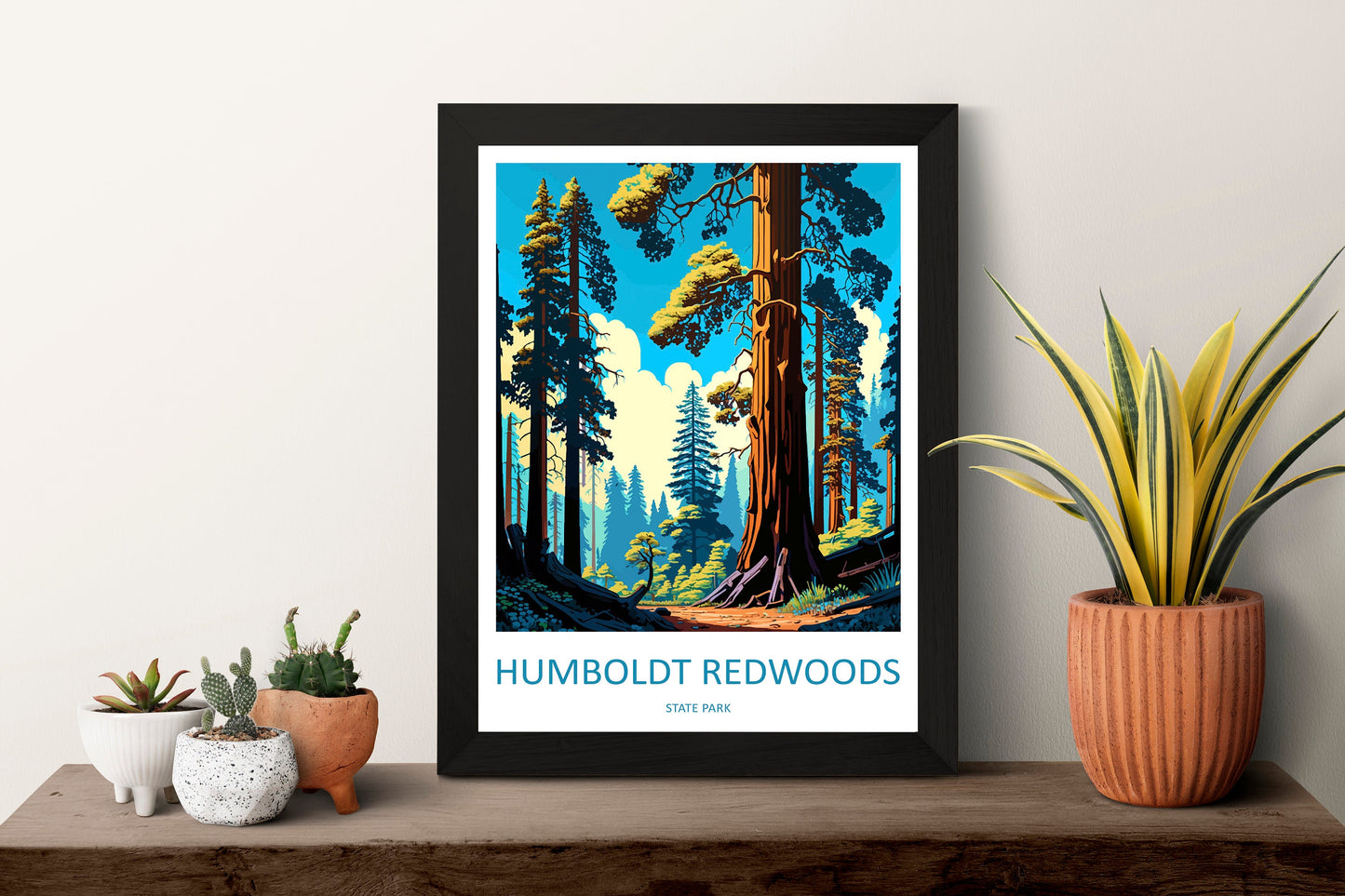 Humboldt Redwoods State Park Travel Print Wall Art Humboldt Redwoods Wall Hanging Home Décor Humboldt Redwoods Gift Art Lovers California