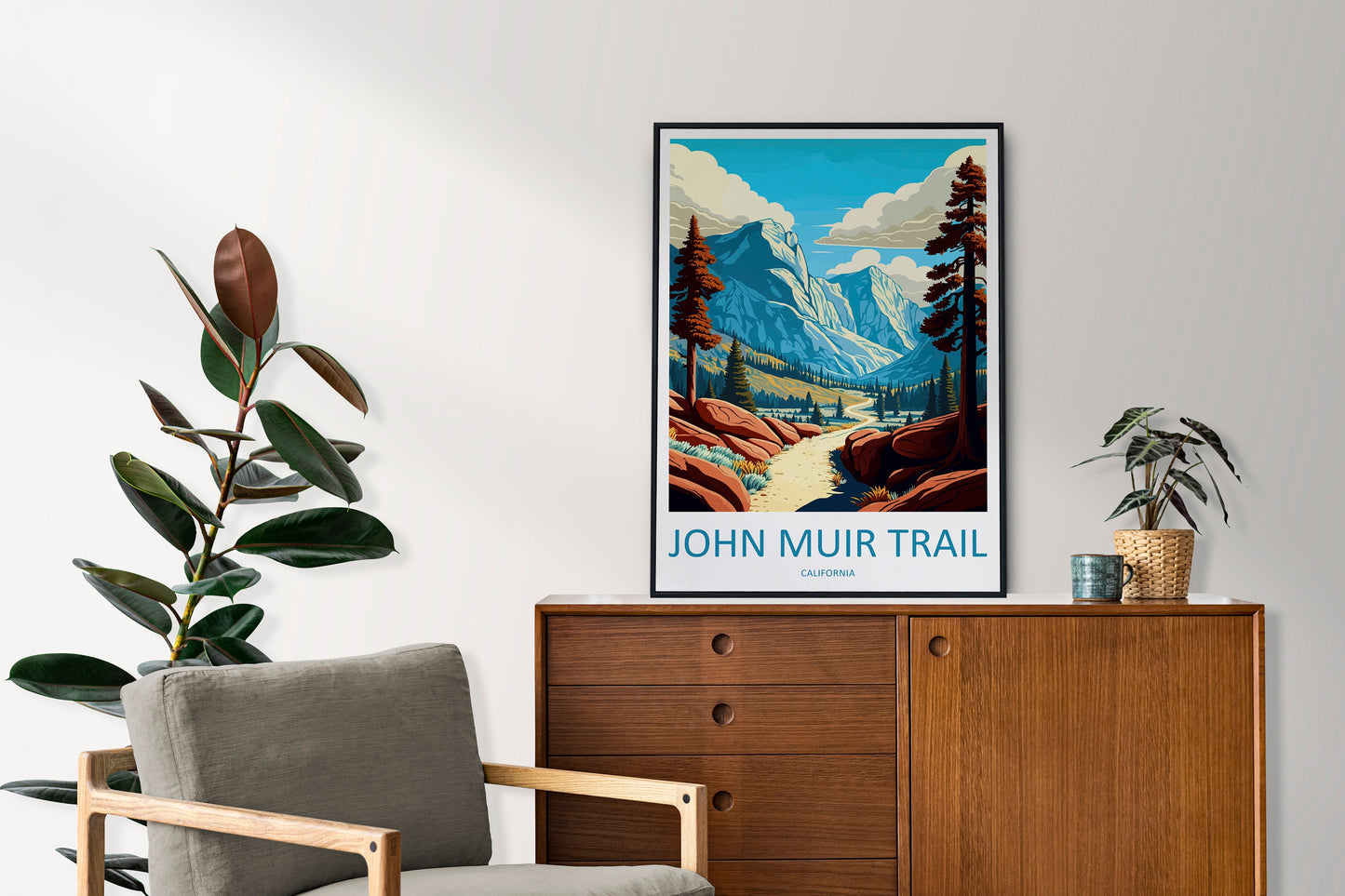 John Muir Trail Travel Print Wall Art John Muir Trail Wall Hanging Home Décor John Muir Gift Art Lovers California Art Lover Gift Print