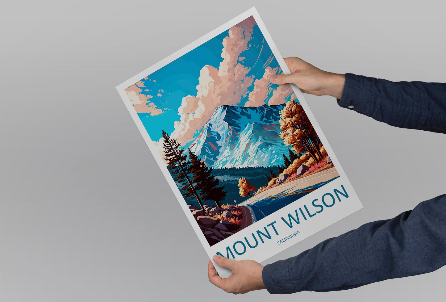 Mount Wilson Travel Print Wall Art Mount Wilson Wall Hanging Home Décor Mount Wilson Gift Art Lovers California Art Lover Gift