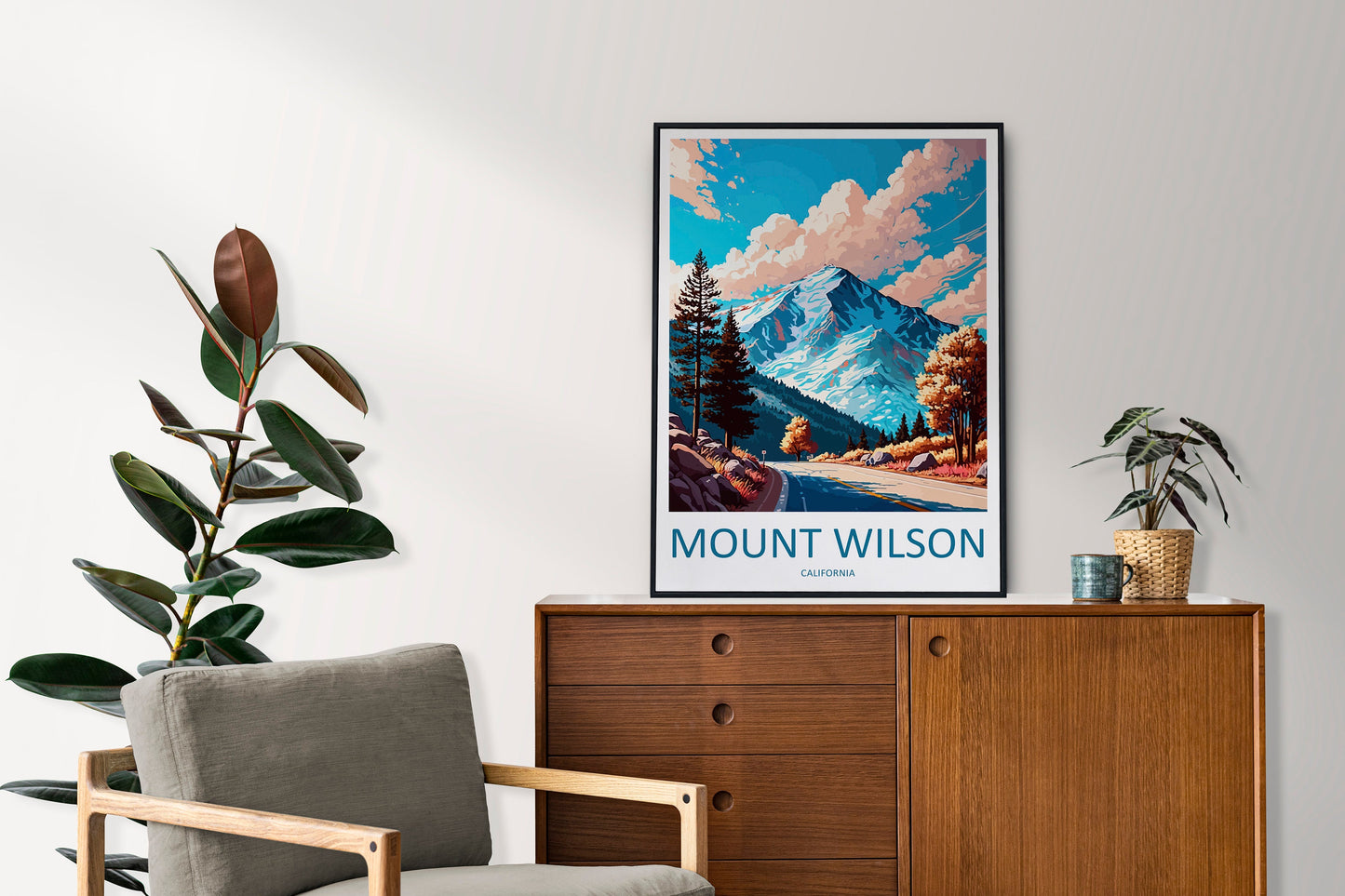 Mount Wilson Travel Print Wall Art Mount Wilson Wall Hanging Home Décor Mount Wilson Gift Art Lovers California Art Lover Gift
