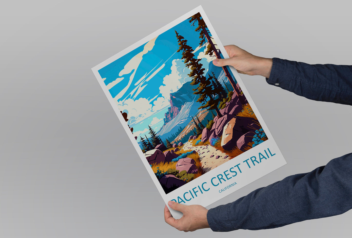 Pacific Crest Trail Travel Print Wall Art Pacific Crest Trail Wall Hanging Home Décor Pacific Crest Trail Gift Art Lovers California Art