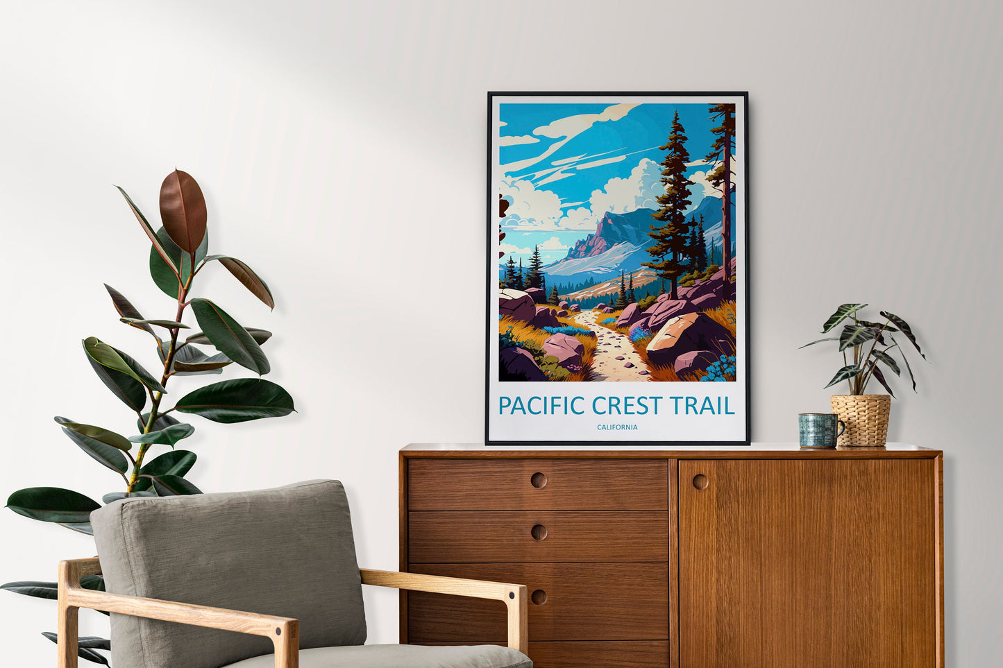 Pacific Crest Trail Travel Print Wall Art Pacific Crest Trail Wall Hanging Home Décor Pacific Crest Trail Gift Art Lovers California Art