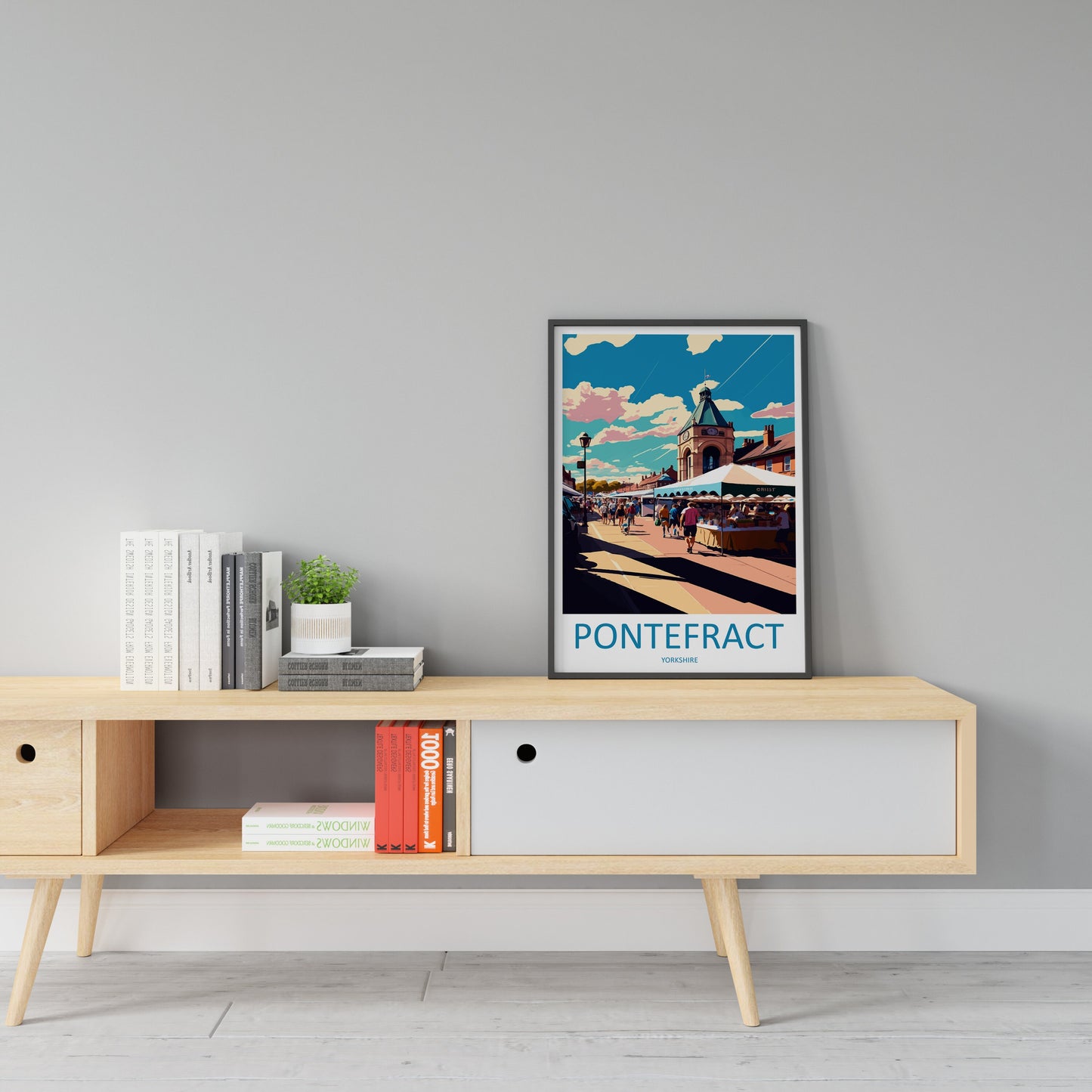 Pontefract Travel Print Wall Art Pontefract Wall Hanging Home Décor Pontefract Gift Art Lovers England Art Lover Gift Print Artwork