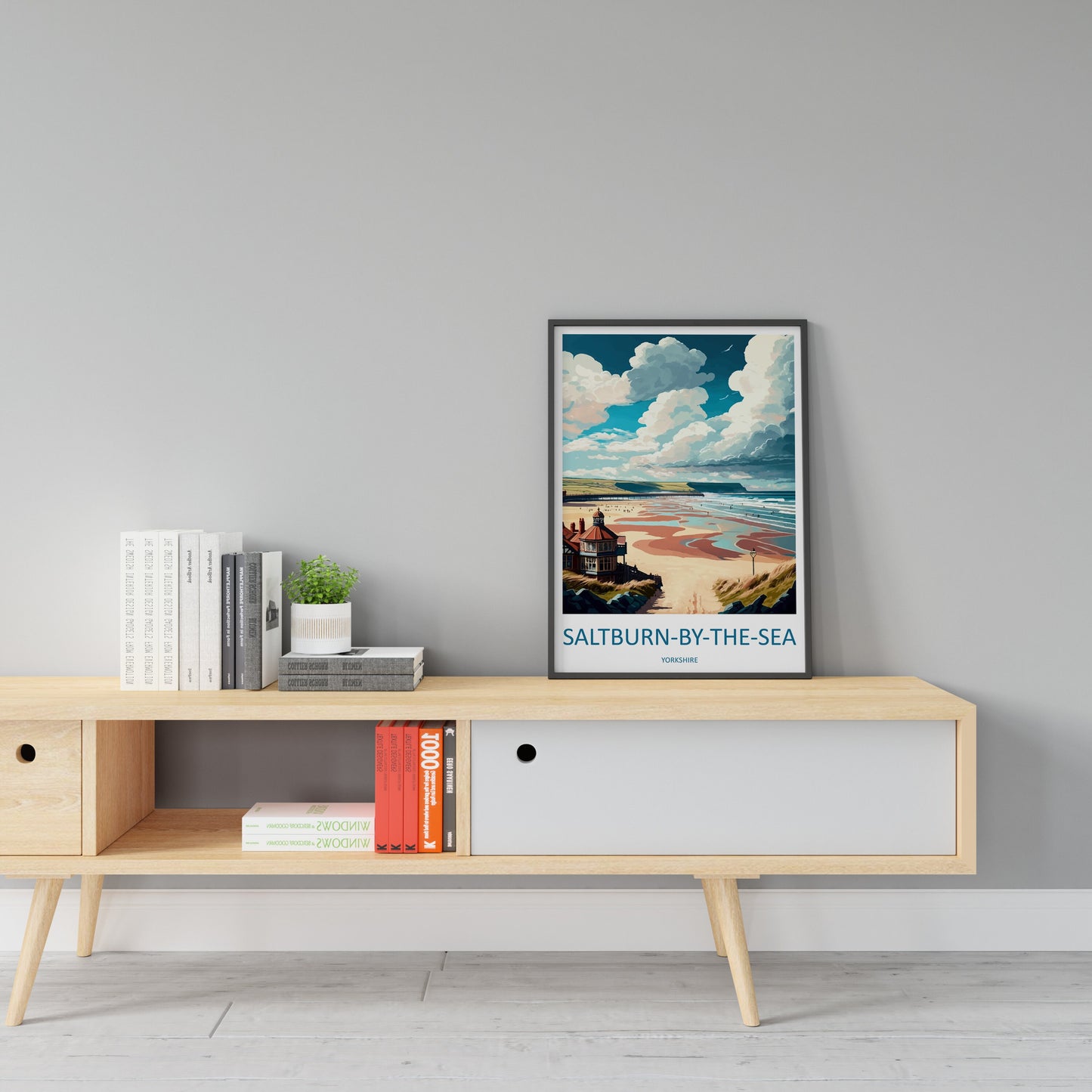 Saltburn-By-The-Sea Travel Print Wall Art Saltburn-By-The-Sea Wall Hanging Home Décor Saltburn-By-The-Sea Gift Art Lovers England Art Lover