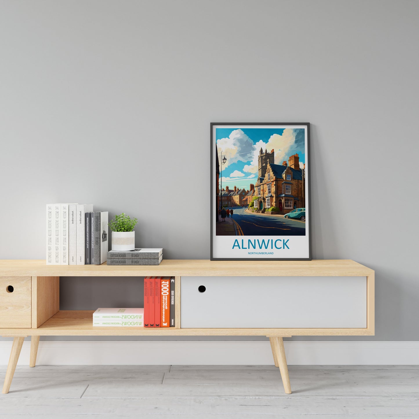 Alnwick Travel Print Wall Art Alnwick Wall Hanging Home Décor Alnwick Gift Art Lovers England Art Lover Gift Print