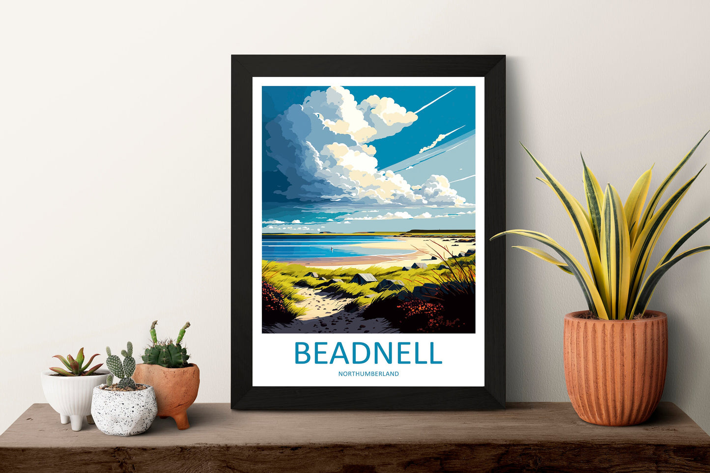 Beadnell Travel Print Wall Art Beadnell Wall Hanging Home Décor Beadnell Gift Art Lovers England Art Lover Gift Print