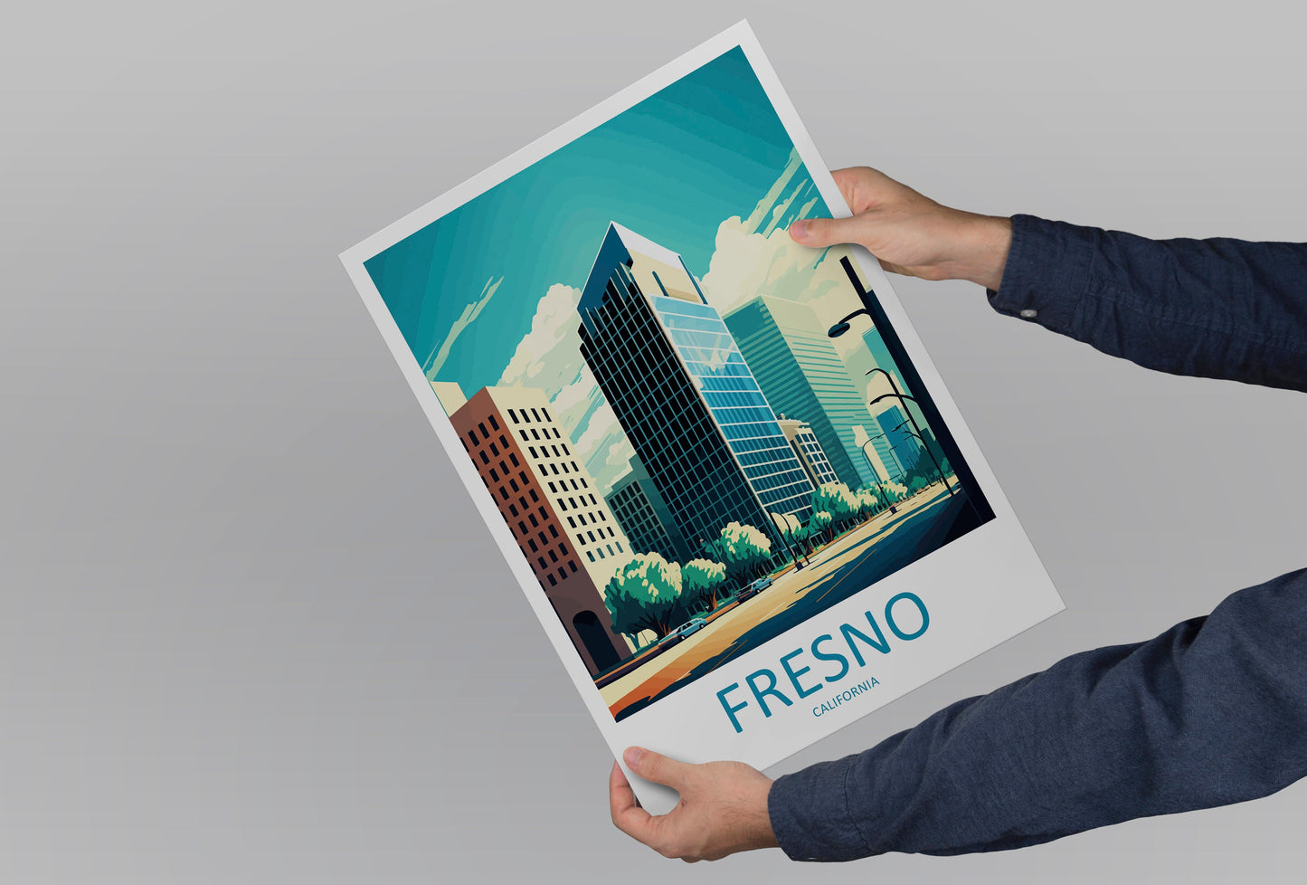 Fresno Travel Print Wall Art Fresno Wall Hanging Home Décor Fresno Gift Art Lovers California Art Poster Fresno Cali City Art Poster
