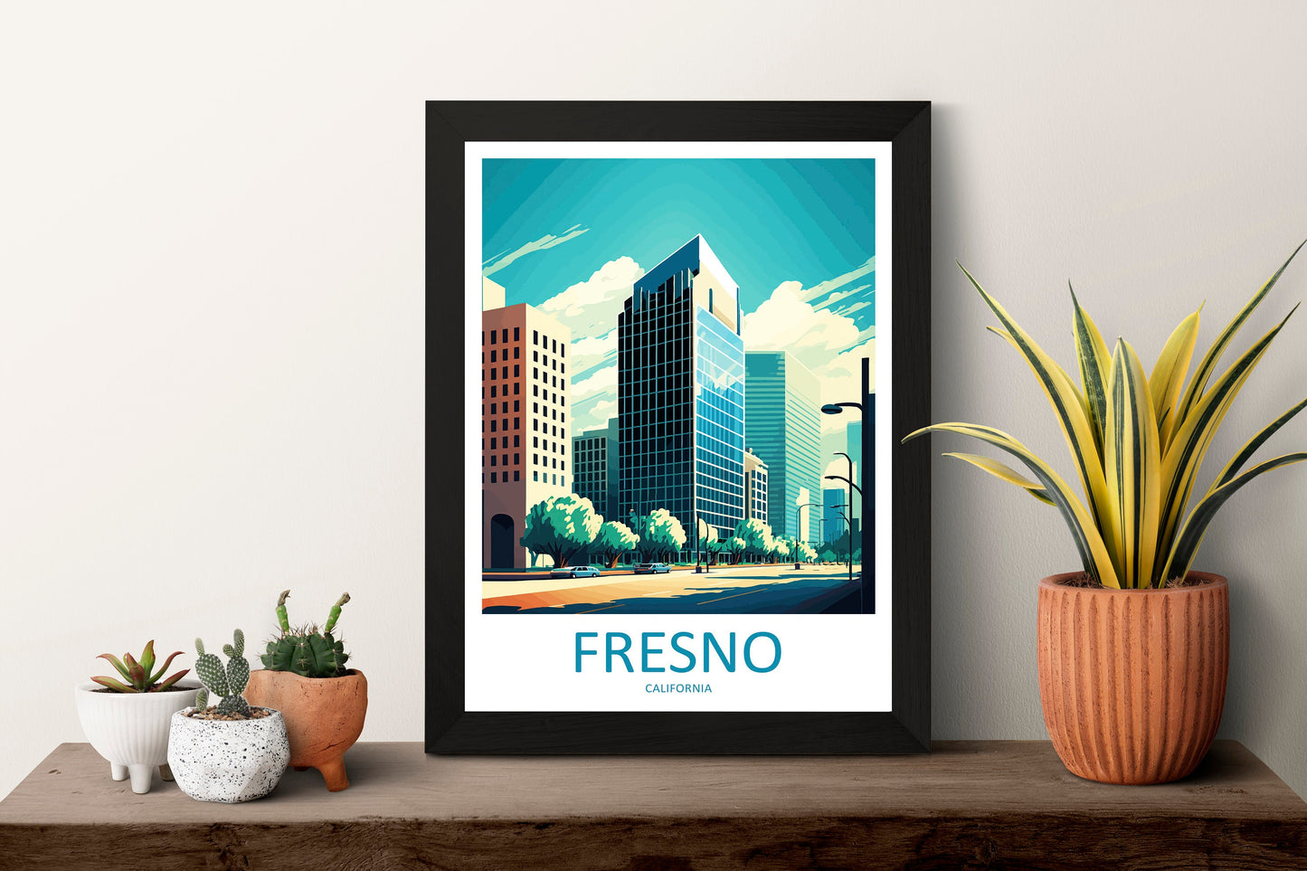 Fresno Travel Print Wall Art Fresno Wall Hanging Home Décor Fresno Gift Art Lovers California Art Poster Fresno Cali City Art Poster