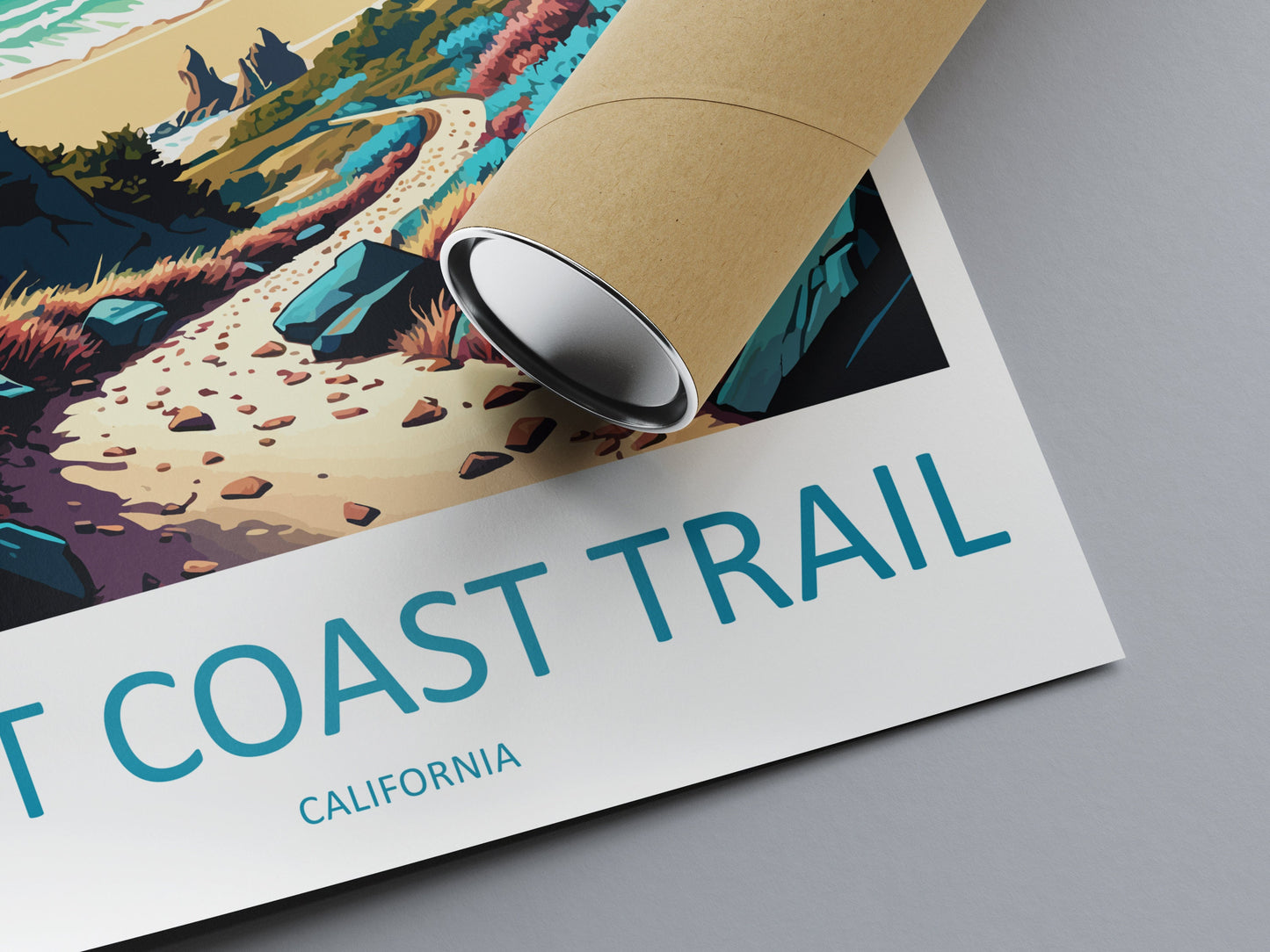 Lost Coast Trail Travel Print Wall Art Lost Coast Wall Hanging Home Décor Lost Coast Gift Art Lovers California Art Poster Long Beach Cali