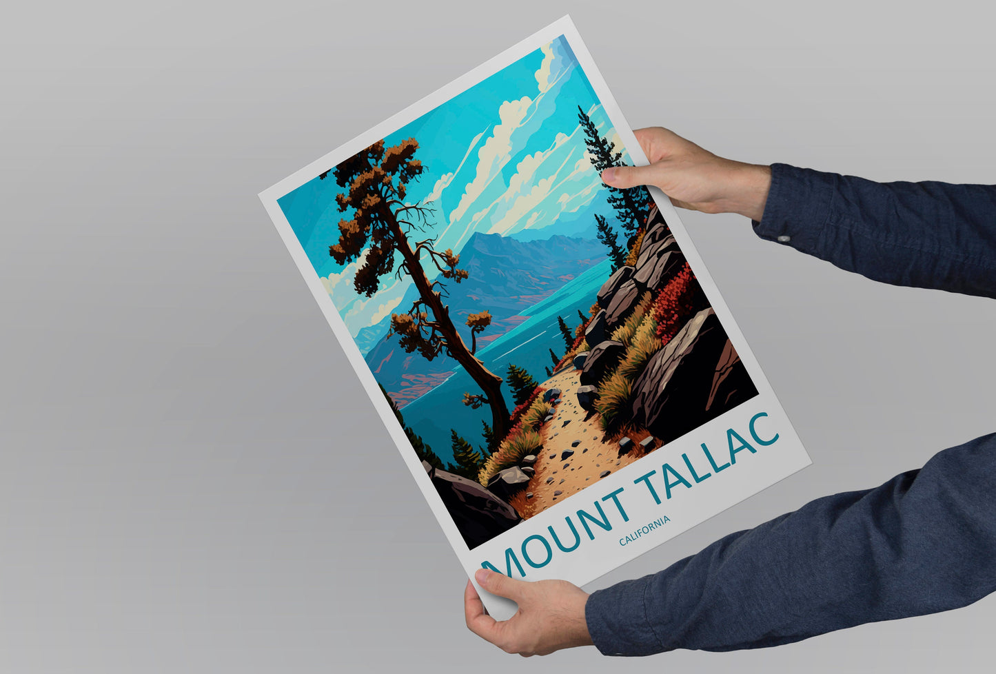 Mount Tallac Travel Print Wall Art Mount Tallac Wall Hanging Home Décor Mount Tallac Gift Art Lovers California Art Poster Mount Tallac Art